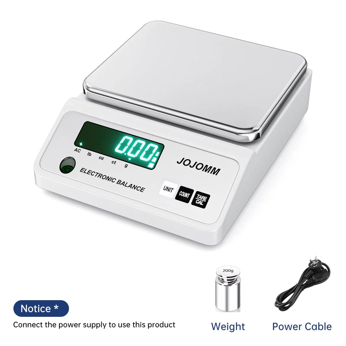 Bilancia da laboratorio 5000 g x 0,01 g, bilancia elettronica ad alta precisione, bilancia analitica accurata 0,01 g, bilancia digitale industriale scientifica per grammi, per cucina, gioielli
