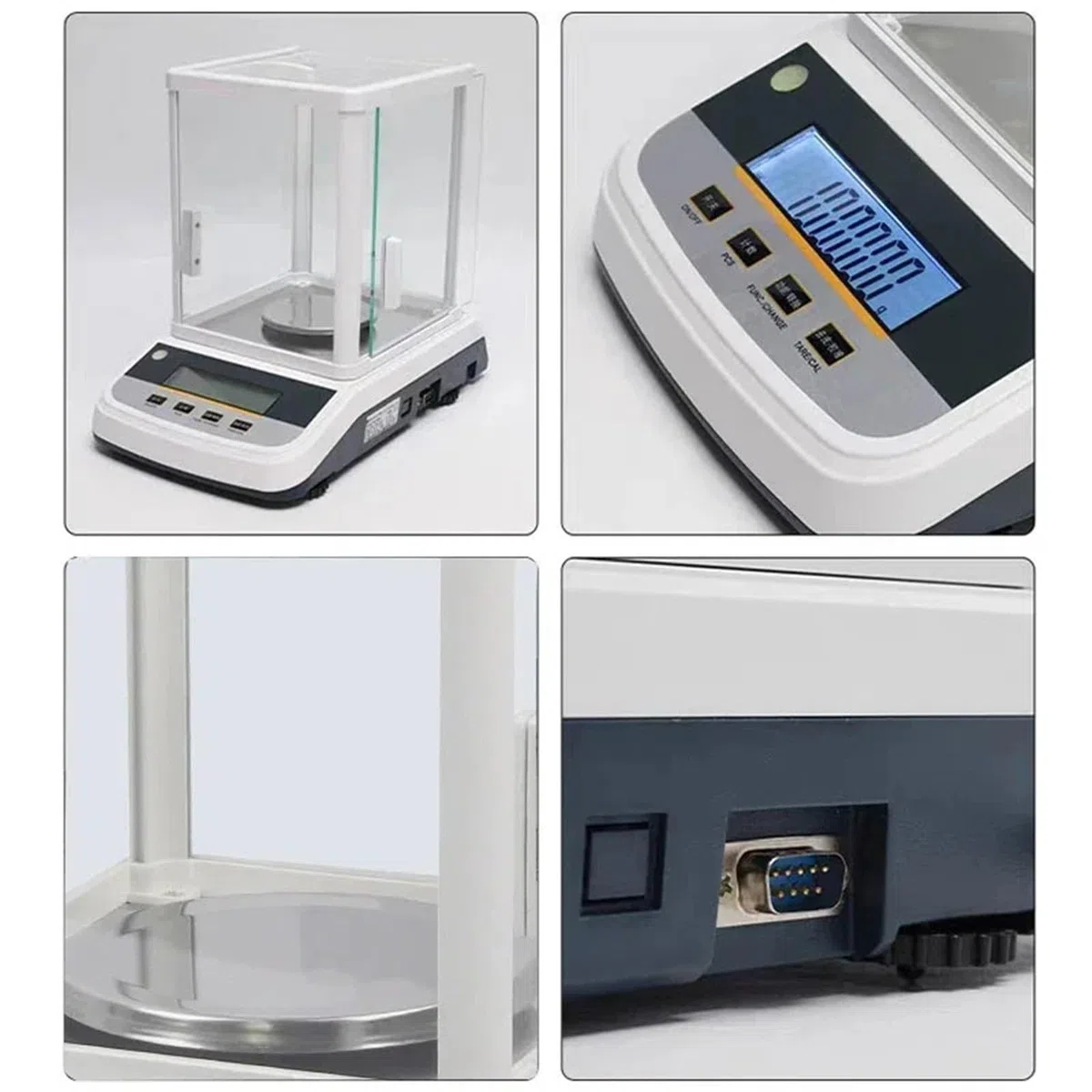 Bilancia analitica di precisione da laboratorio, bilancia con doppio display, digitale for gioielli, 200 g/300 g/500 g, 0,001 Di livello commerciale