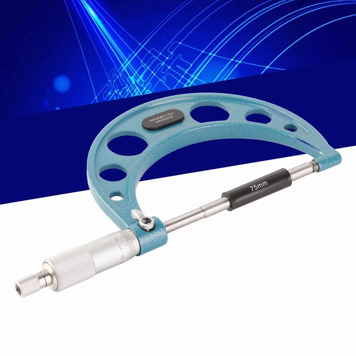 Micrometro 75-100 mm Acciaio al Carbonio Precisione 0,01 mm Scala Pollici