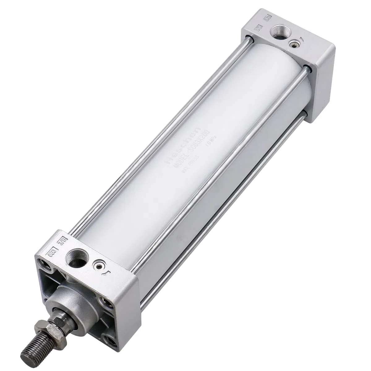Heschen Cilindro Pneumatico Standard, SC 63-200, PT3/8'' Porta, Alesaggio 63mm, Corsa 200mm, Doppio Effetto