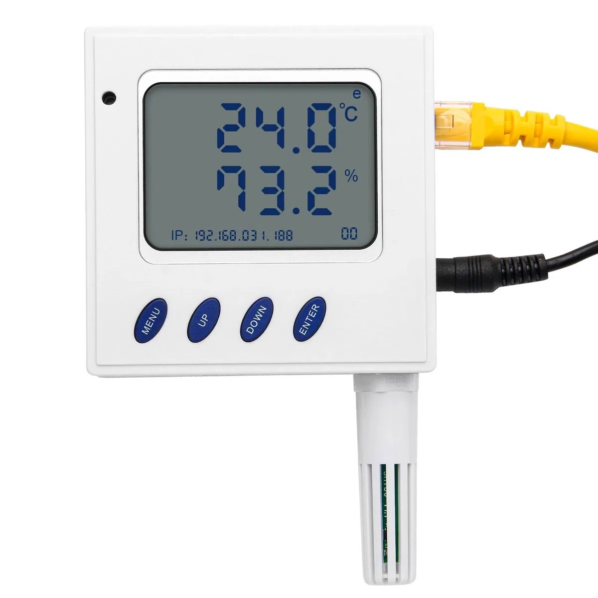 Il trasmettitore Ethernet di temperatura e umidità supporta il protocollo UDP/SNMP e l'alimentazione Poe con sensore Sht30 esterno