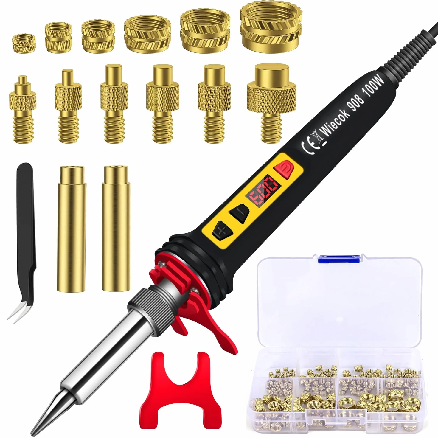 Set Saldatura Punte Inserti Filettati Rivetti M2 M3 M4 M5 M6 M8 130 Pezzi 100W LED