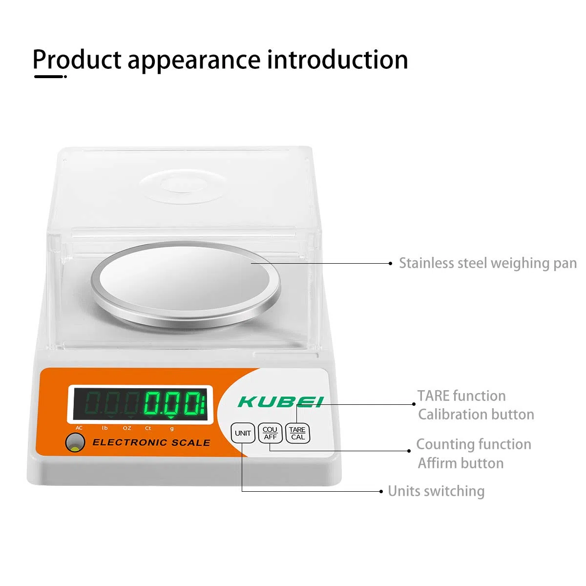 Bilancia analitica digitale ad alta precisione, 1 kg x 0,01 g, bilancia elettronica per gioielli, bilancia da cucina, bilancia calibrata e calibrata