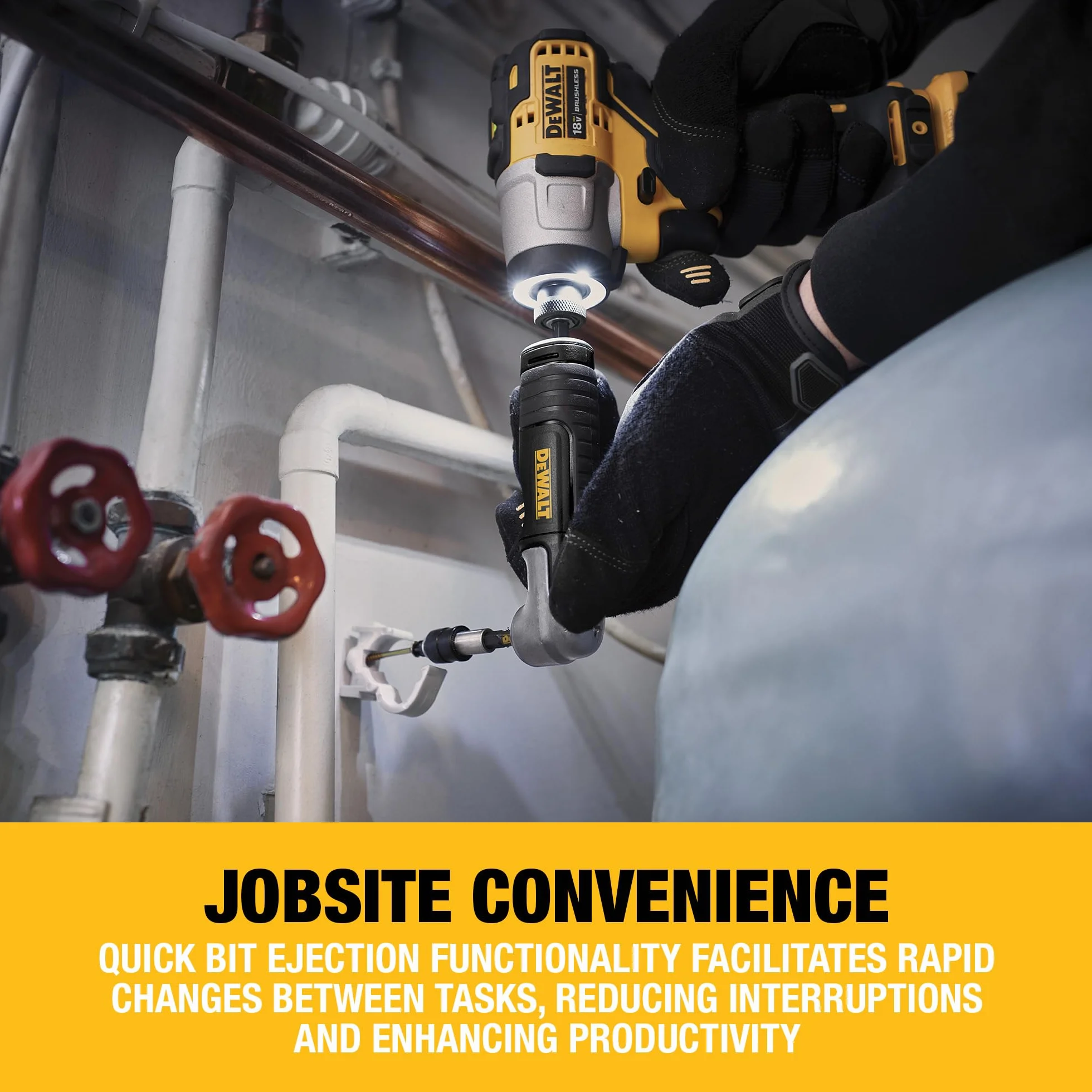 DeWalt DT20500-QZ Adattatore Angolo Trapano 140mm 6,35mm 1/4"