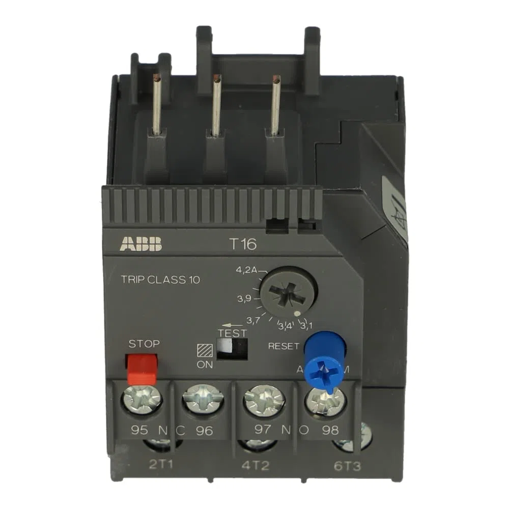 1SAZ711201R1035 T16-4.2 | 1SAZ711201R1035 | T16-4.2 | ABB 3-POLE THERMAL OVERLOAD RELAY, 3.1-4.2A ADJUSTABLE, CLASS 10, 690VAC/600VAC, 1NO + 1NC AUX, IP20