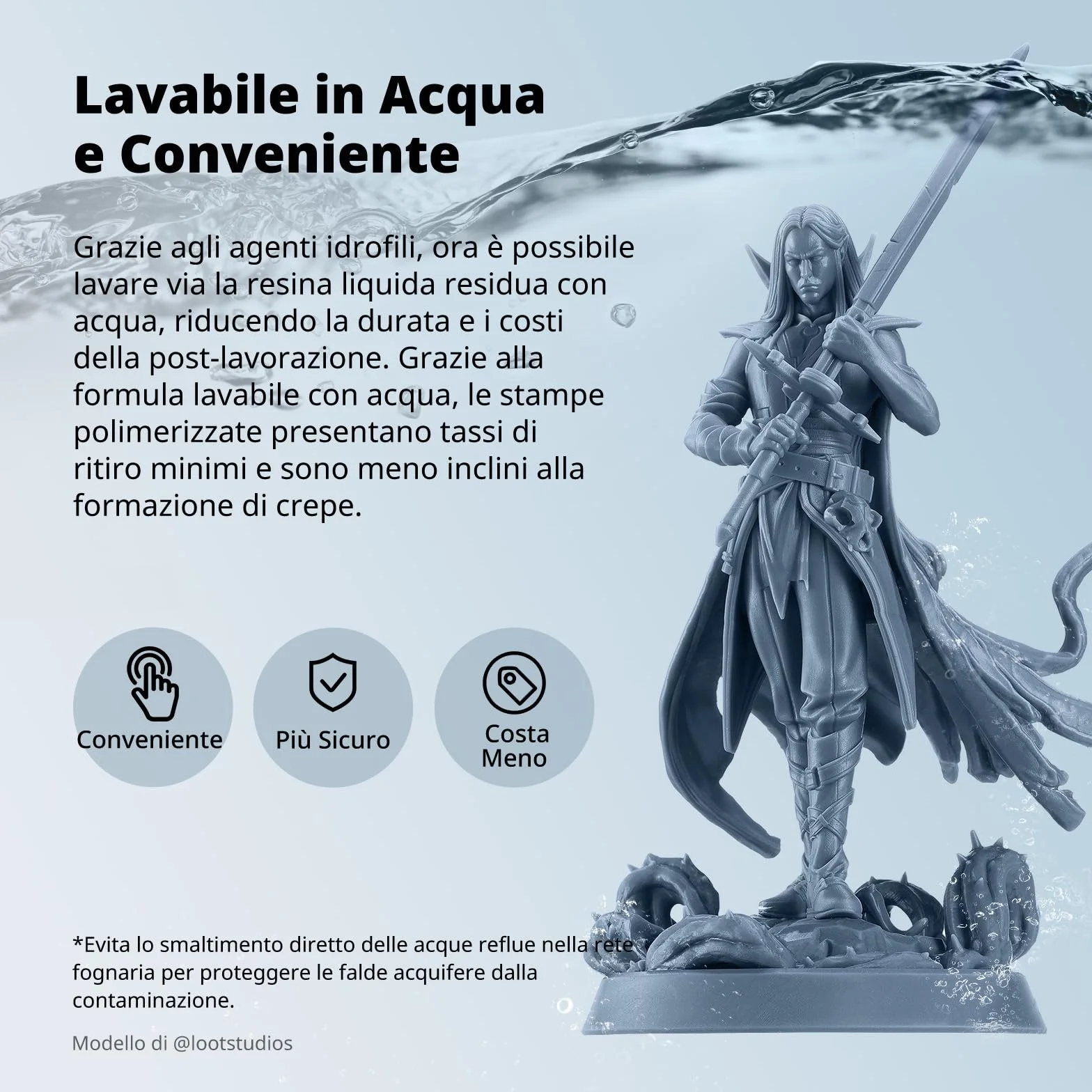 ANYCUBIC Resina ABS Lavabile 3.0, Resina per Stampanti 3D, Alta Resistenza e Tenacità, Basso Odore, Alta Precisione 405nm UV Curable Resin, Adatta a Tutte le Stampanti 3D a Resina, Grigio 1000g