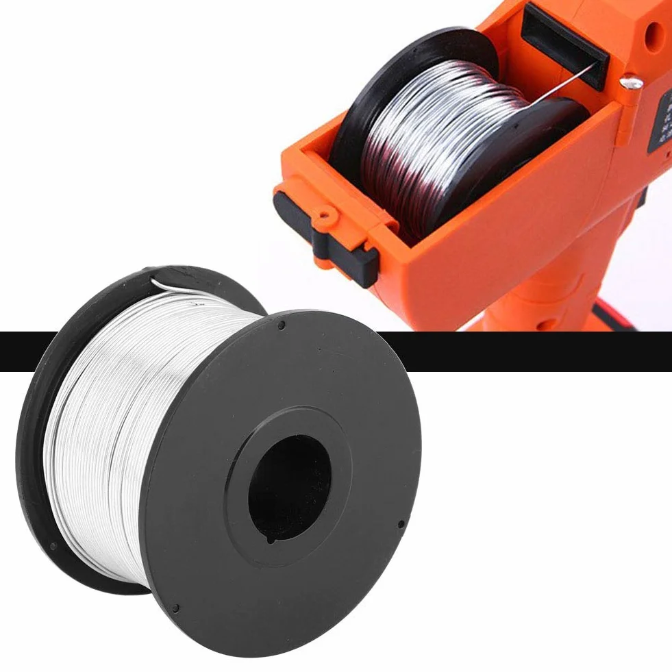 Filo per Legare Macchina 4 Pezzi 110 M 0,8 Mm Acciaio per Tondo per Cemento Armato