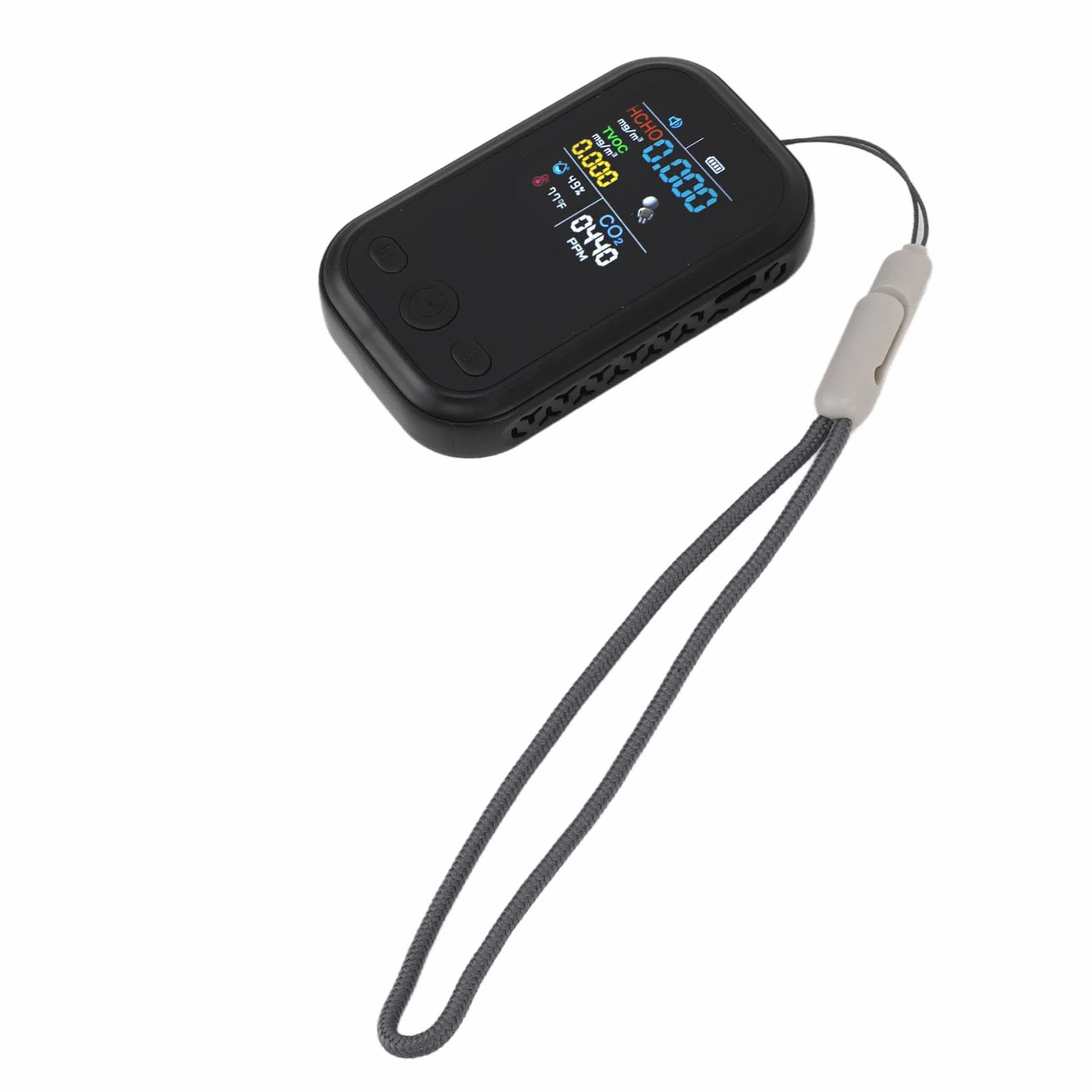 Kit per il Test 'aria Domestica, Monitor della qualità 'aria Compatto e Accurato per Prodotti Domestici per Interni (BLACK)