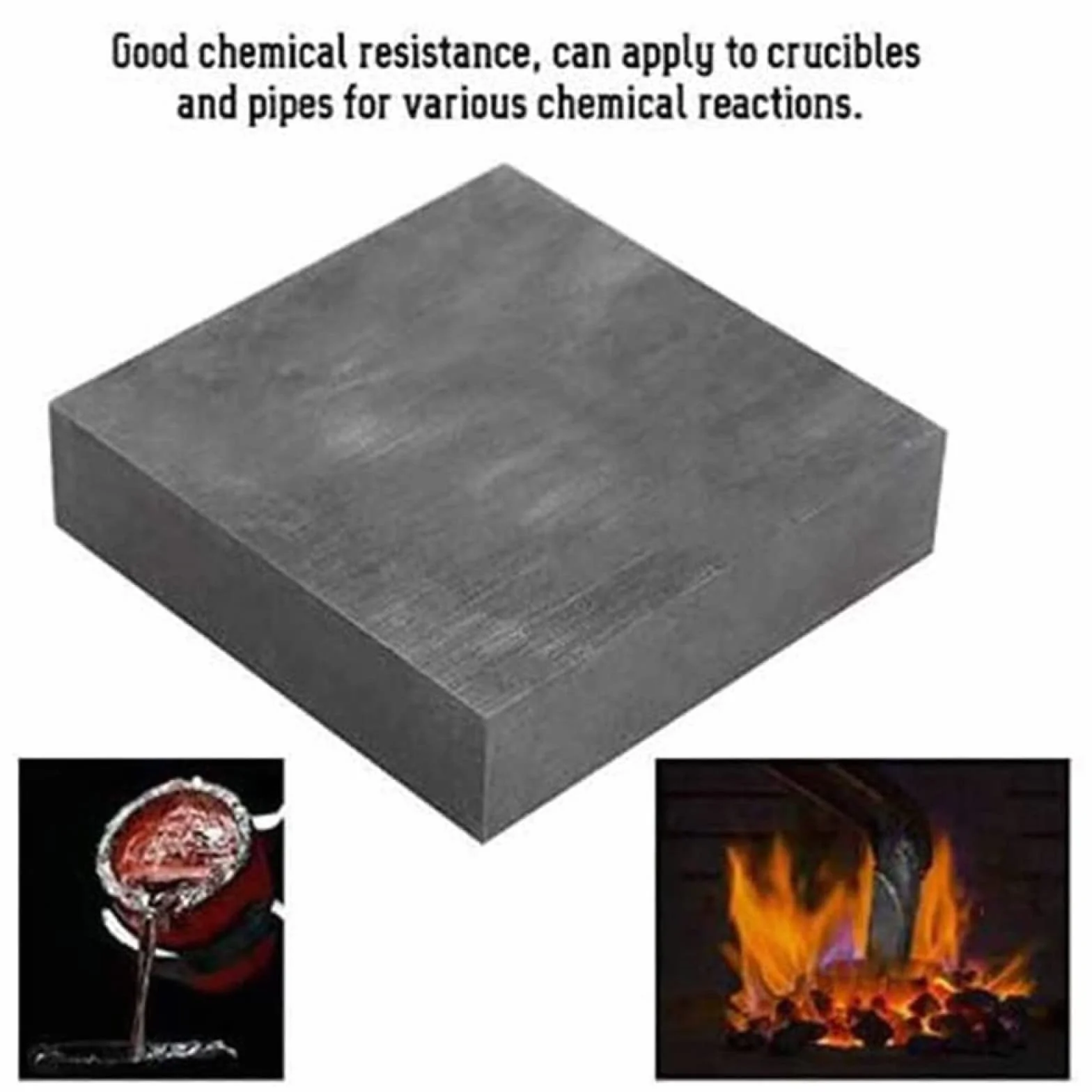Lastra di grafite ad alta purezza 99,9% 200x100x10 mm per colata di metalli
