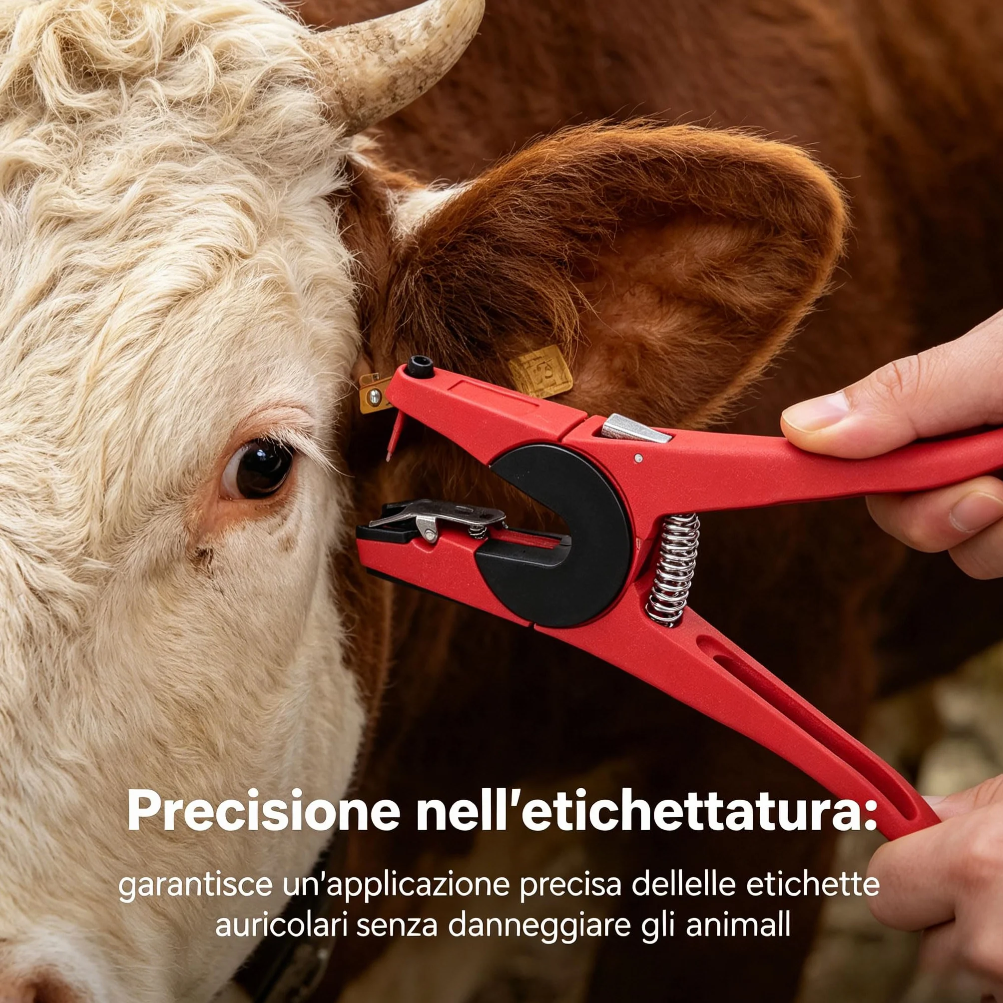 Pinze applicatrici di marche auricolari per bovini, suini, ovini, strumento universale per la marcatura delle orecchie degli animali, meccanismo di bloccaggio regolabile