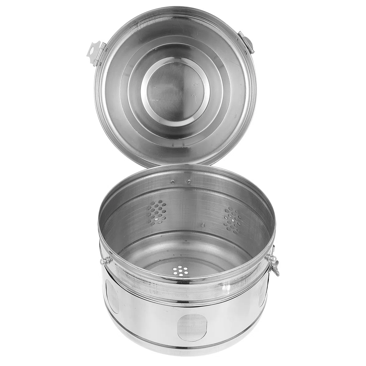 Porta Cotone Inox in Acciaio Inossidabile 304 Chiusura Ermetica, Contenitore Multiuso per Cotone e Medicinali in Ambulatorio e Salone Professionale