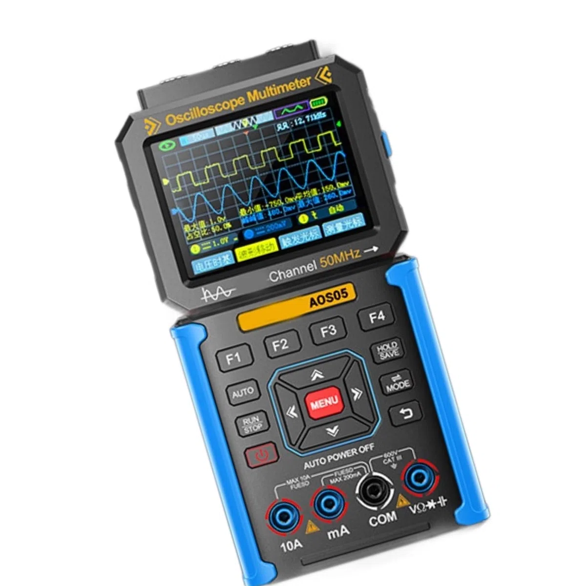 Oscilloscopio palmare a 2 canali ad ampia frequenza 50 MHz Larghezza di banda 200 Msps Frequenza di campionamento per una facile integrazione Tester oscilloscopio