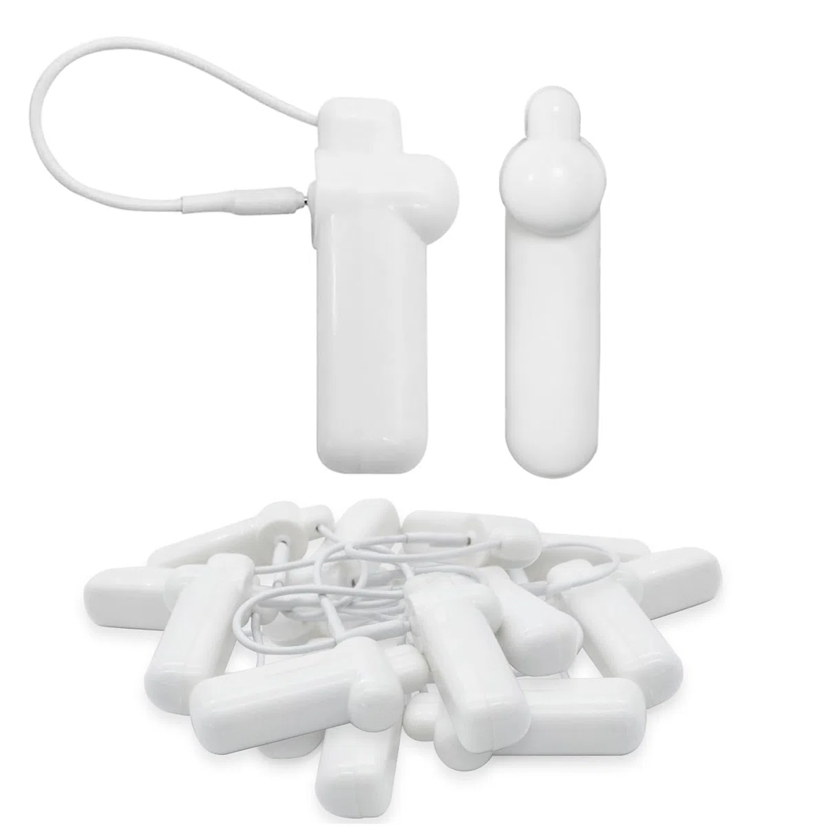 Etichette di Sicurezza per Abbigliamento SECUREYVILL, Mini Etichetta al Dettaglio con Corda, Etichetta Compatibile con Sistema AM-58khz, Checkpoint Compatibile per Abbigliamento, Scarpe, Borse, 100pz