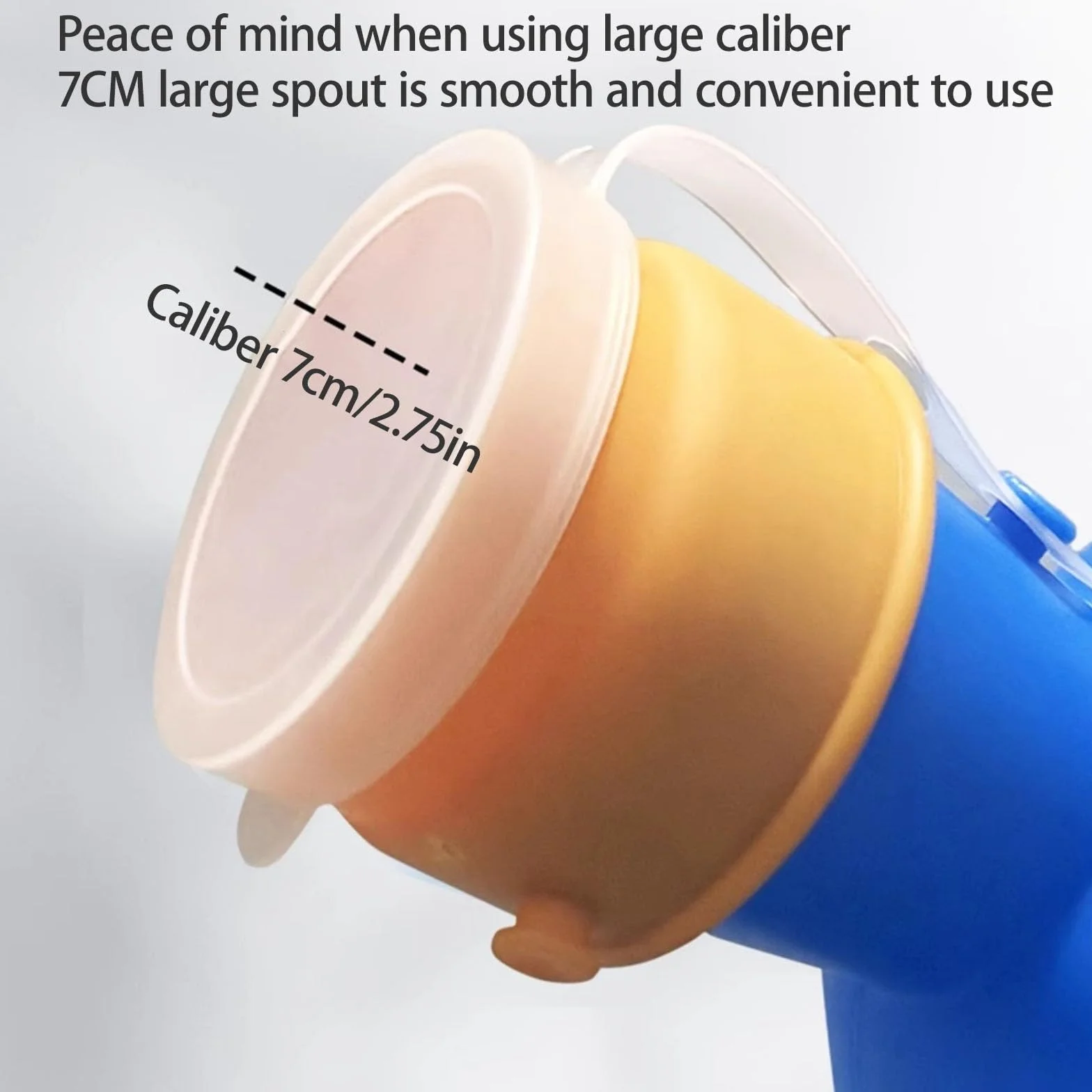 Pappagallo Urina Donna Notturno Anziani Durevole da Letto Caraffa Pipì Grande capacità Orinatoio Portatile Uomo Contenitore Scarico Indipendente Blue z Tubem