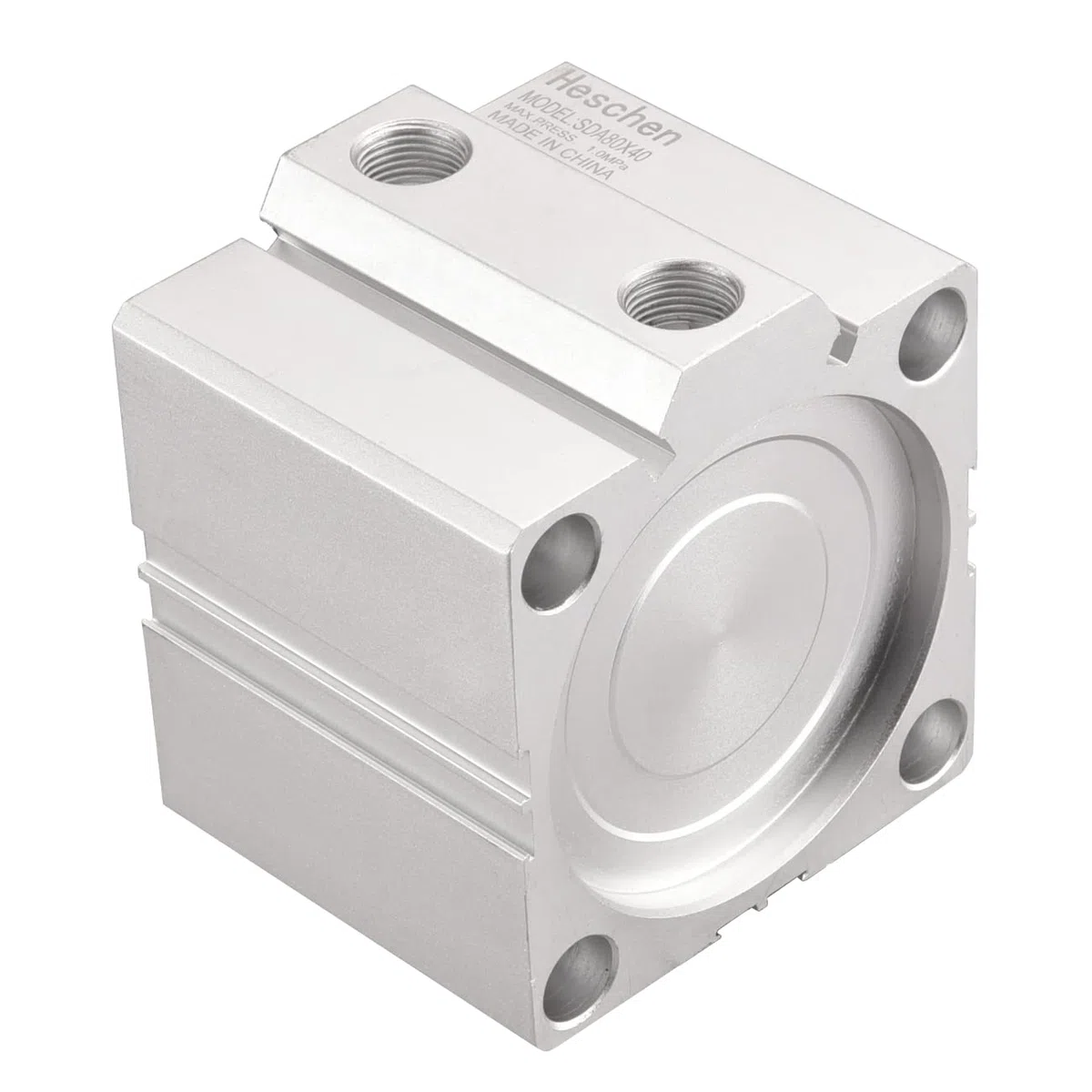 Heschen Alluminio Pneumatico Compatto Cilindro dell' Aria SDA 80 – 40 Alesaggio: 80 mm; Corsa: 40 mm 3/8 PT Port Dimensioni Doppio Effetto