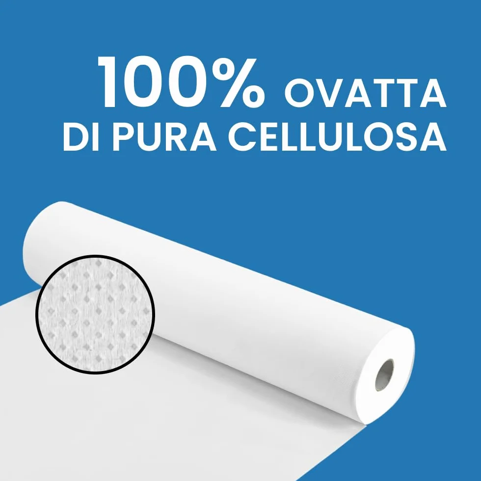 IMBALLAGGI 2000 Rotolo Carta Lettino Massaggio 6 Pezzi 60 cm x 55M 100% Cellulosa Assorbenti Lenzuolini Medici Monouso
