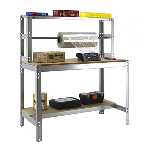 Banco de trabajo BT4 galva/madera 144,5x91x76cm