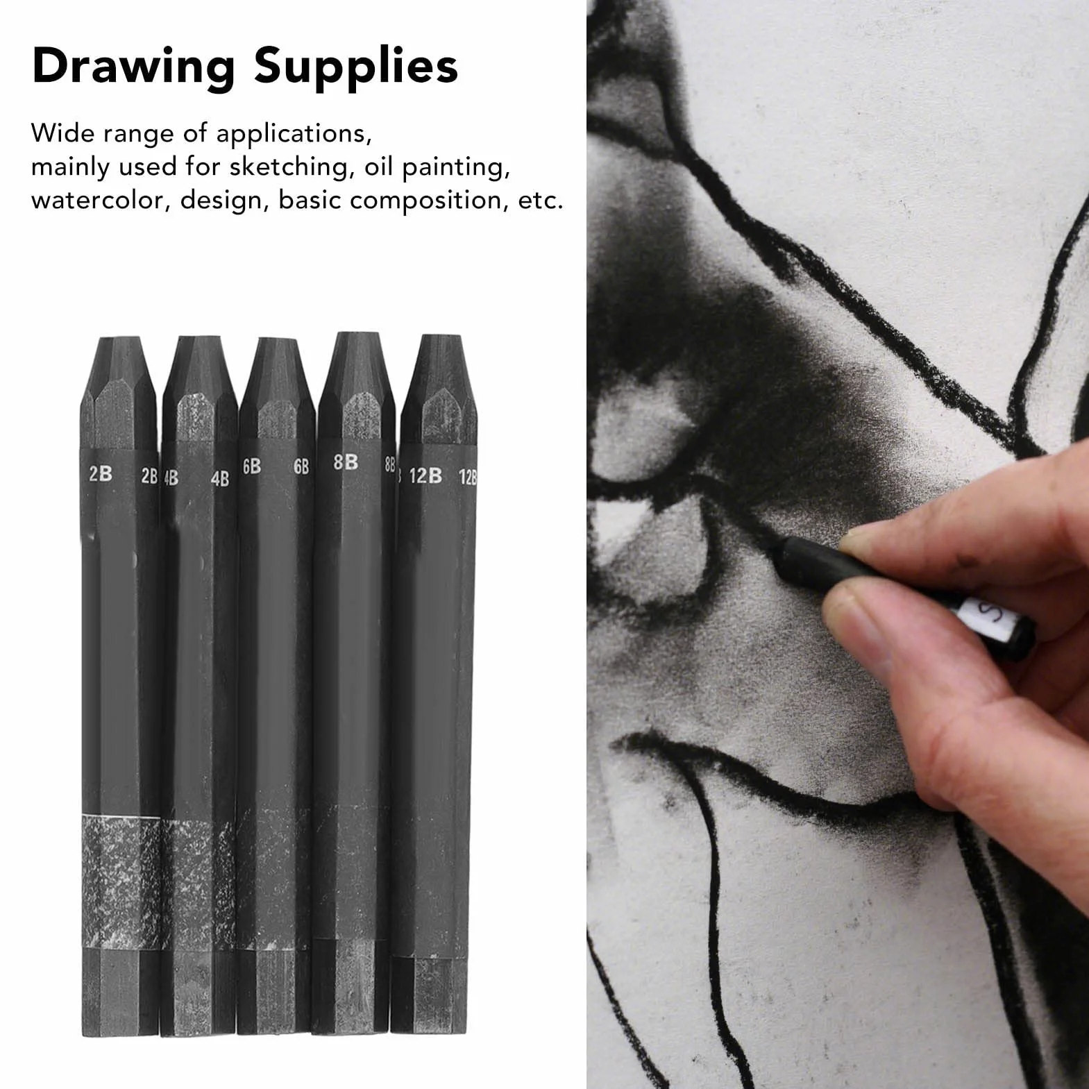 Bastoncini di grafite polvere da disegno per colori ad acquerello
