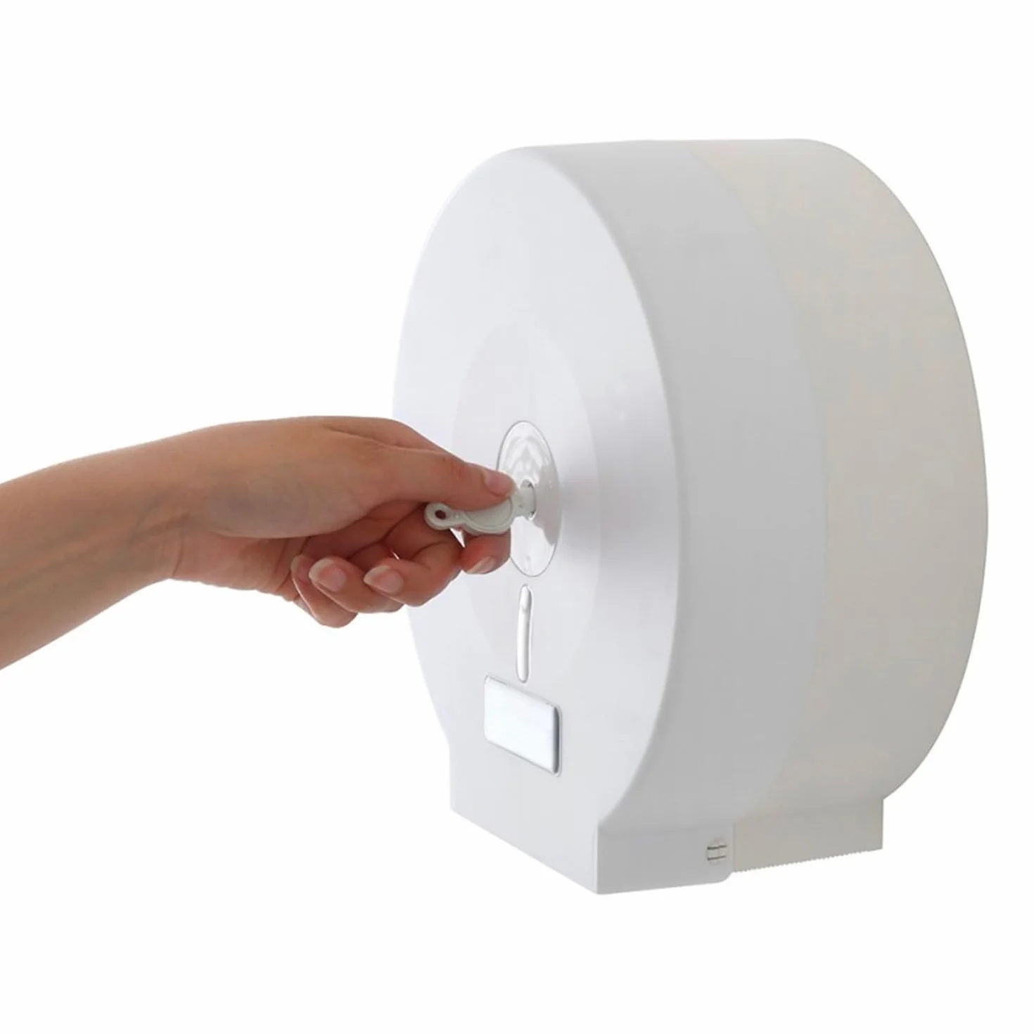 Avilia Distributore Rotolo Carta Igienica Chiuso Finestra Trasparente Plastica Bianca 12.5x27.5x27cm
