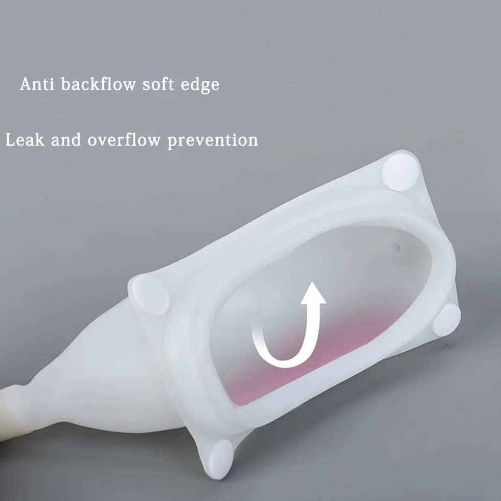 Catetere Esterno Uomo, Porta Pipì per Orinatoio con Collettore di Urina in Silicone 2 Sacchetti (Men Grey)
