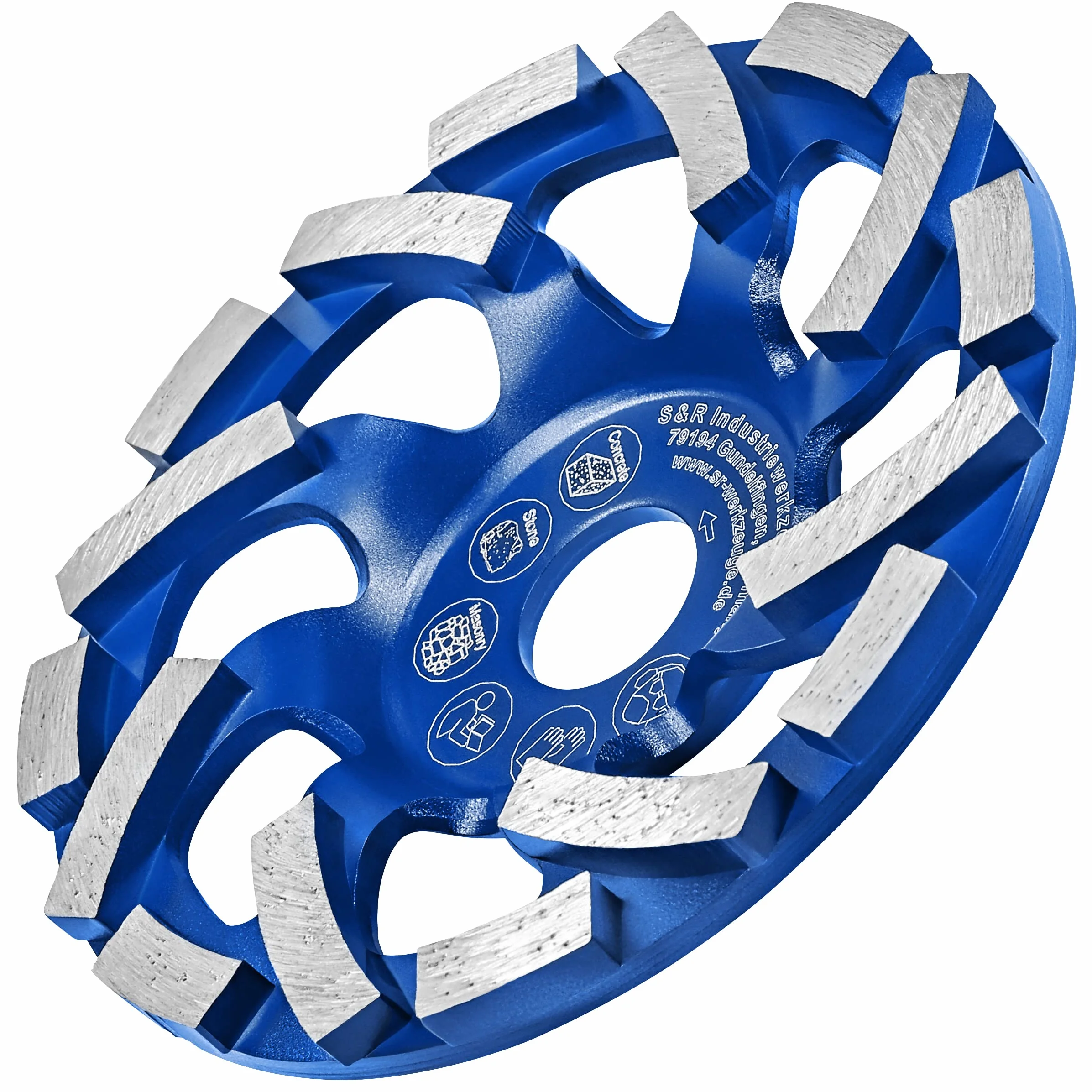 S&R mola a tazza diamantata 125mm per levigare cemento granito pietra