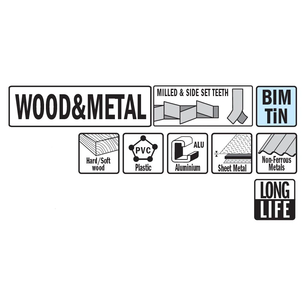 CMT OMS16-X50-45 mm Hoja de sierra de inmersion y Perfiladora extra-larga duracion para madera y Metal