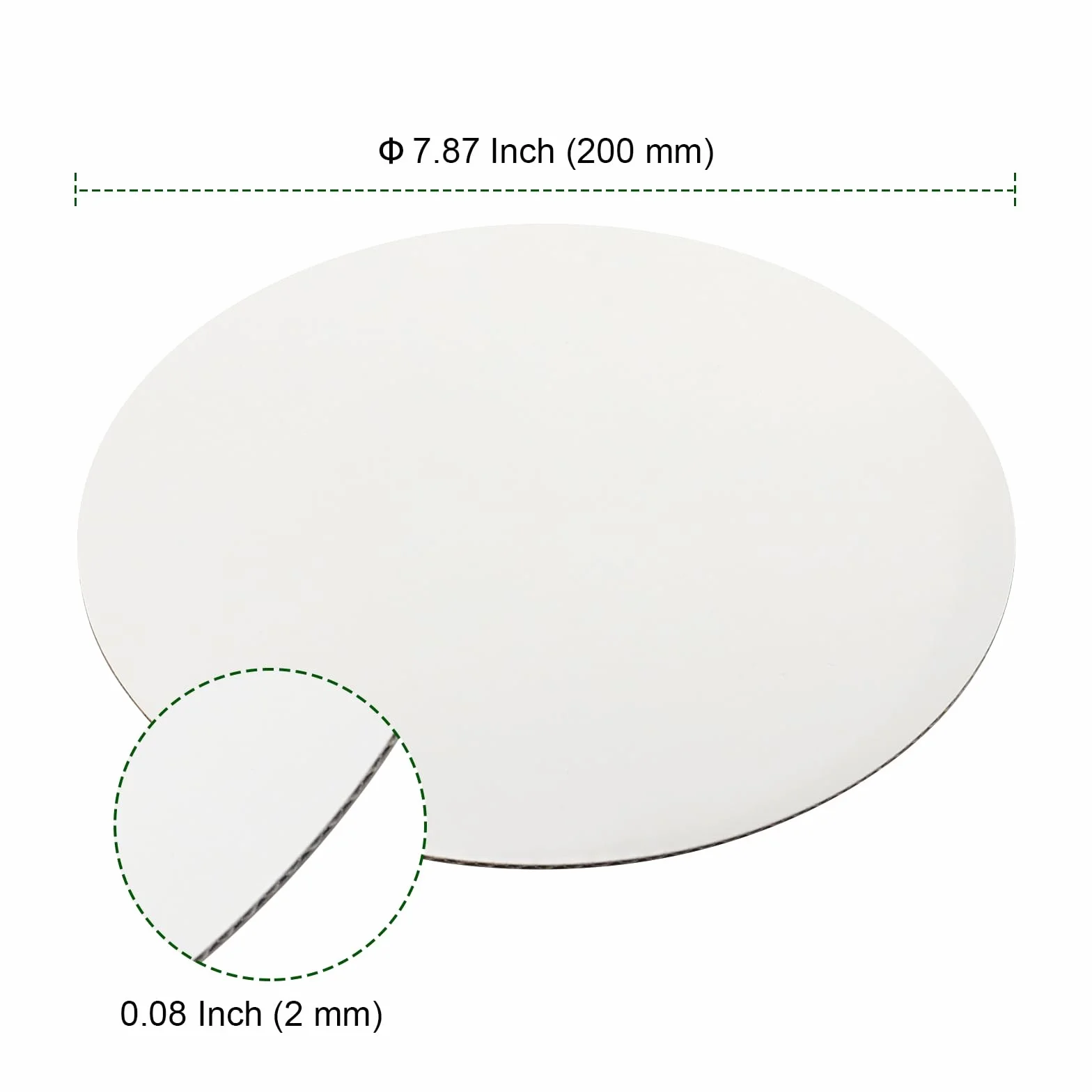 PINGEUI 50 vassoi rotondi per torte 20 cm bianchi 2 mm