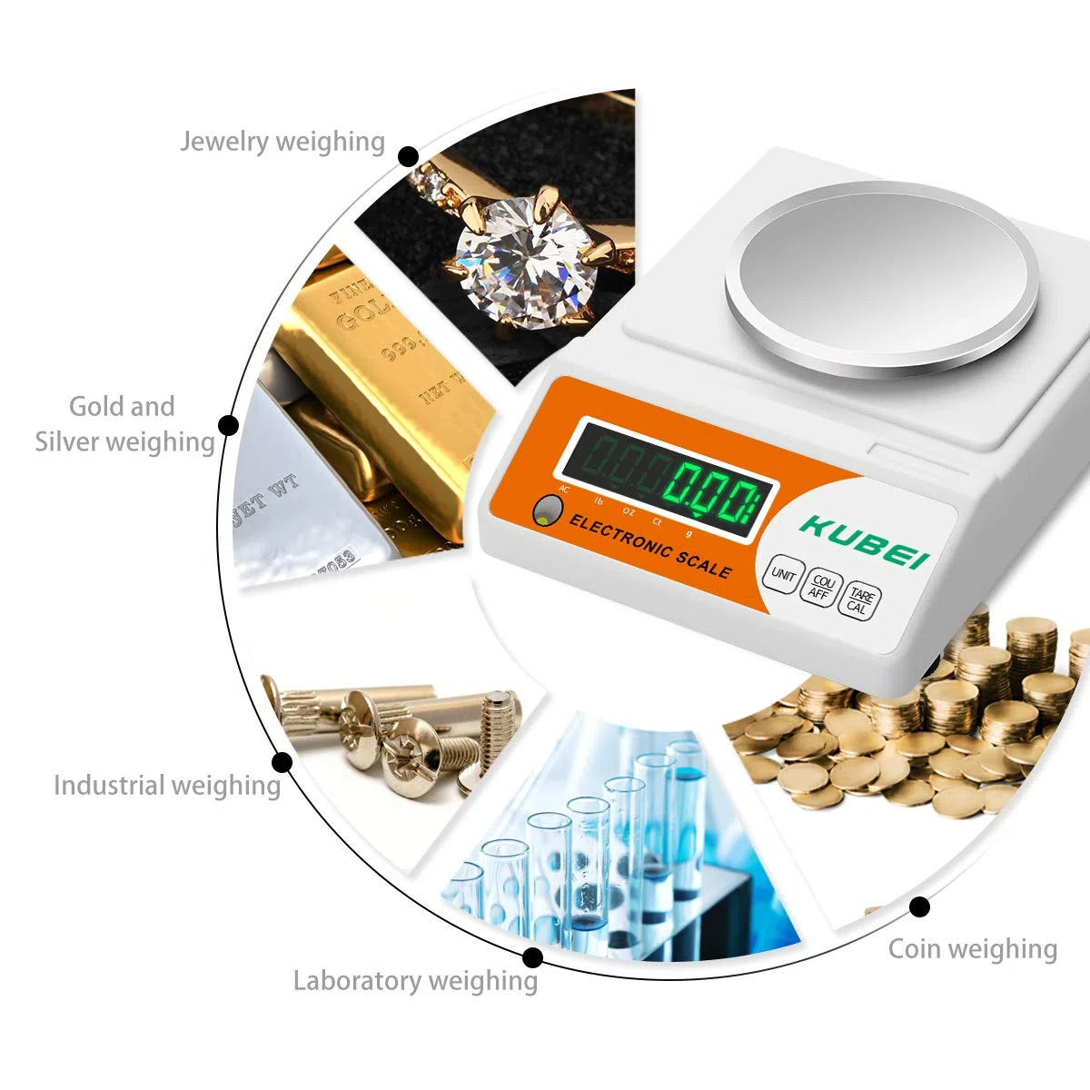Bilancia analitica digitale ad alta precisione, 1 kg x 0,01 g, bilancia elettronica per gioielli, bilancia da cucina, bilancia calibrata e calibrata