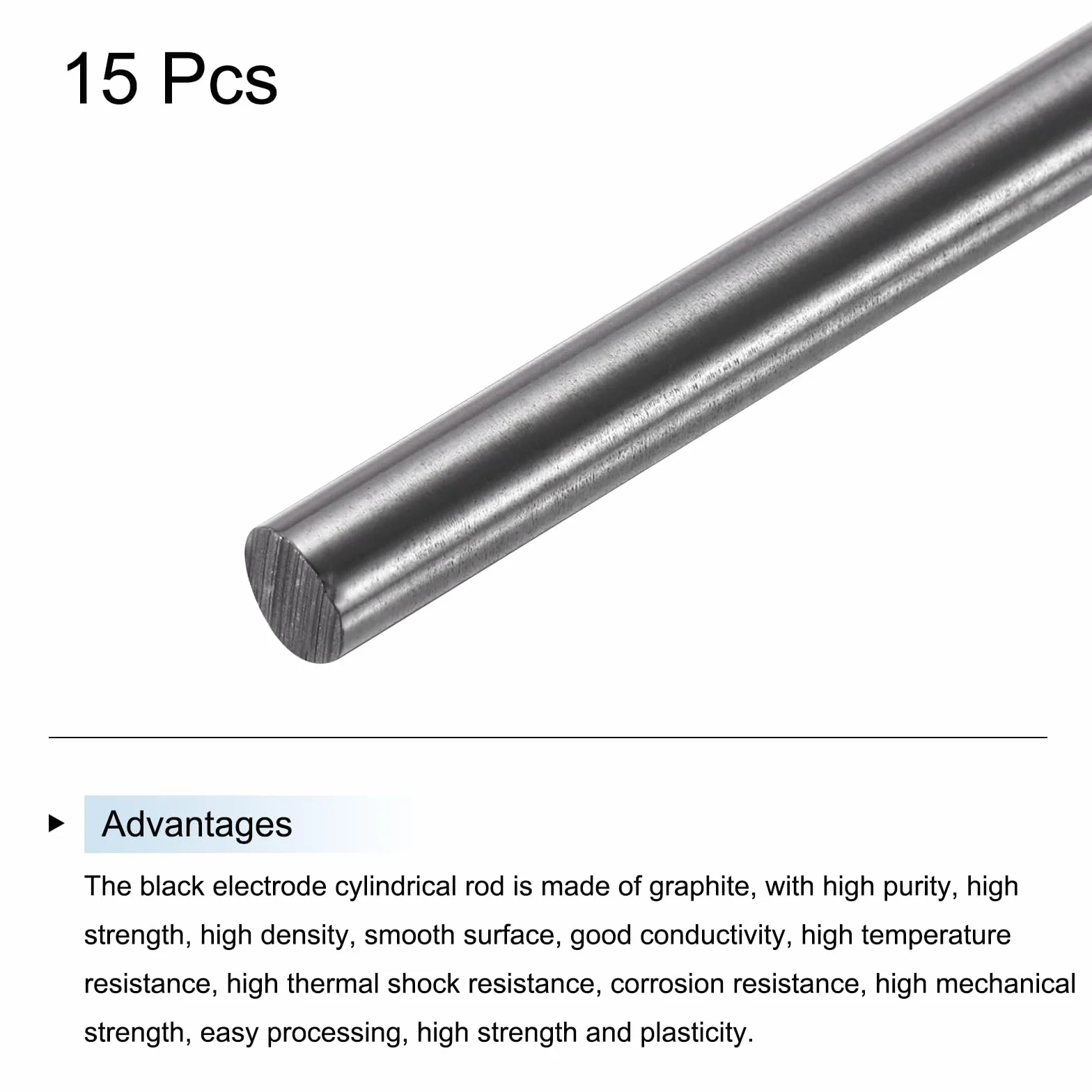 QUARKZMAN Astina Cilindrica Grafite 100x5mm Nero Crogioli Confezione 15