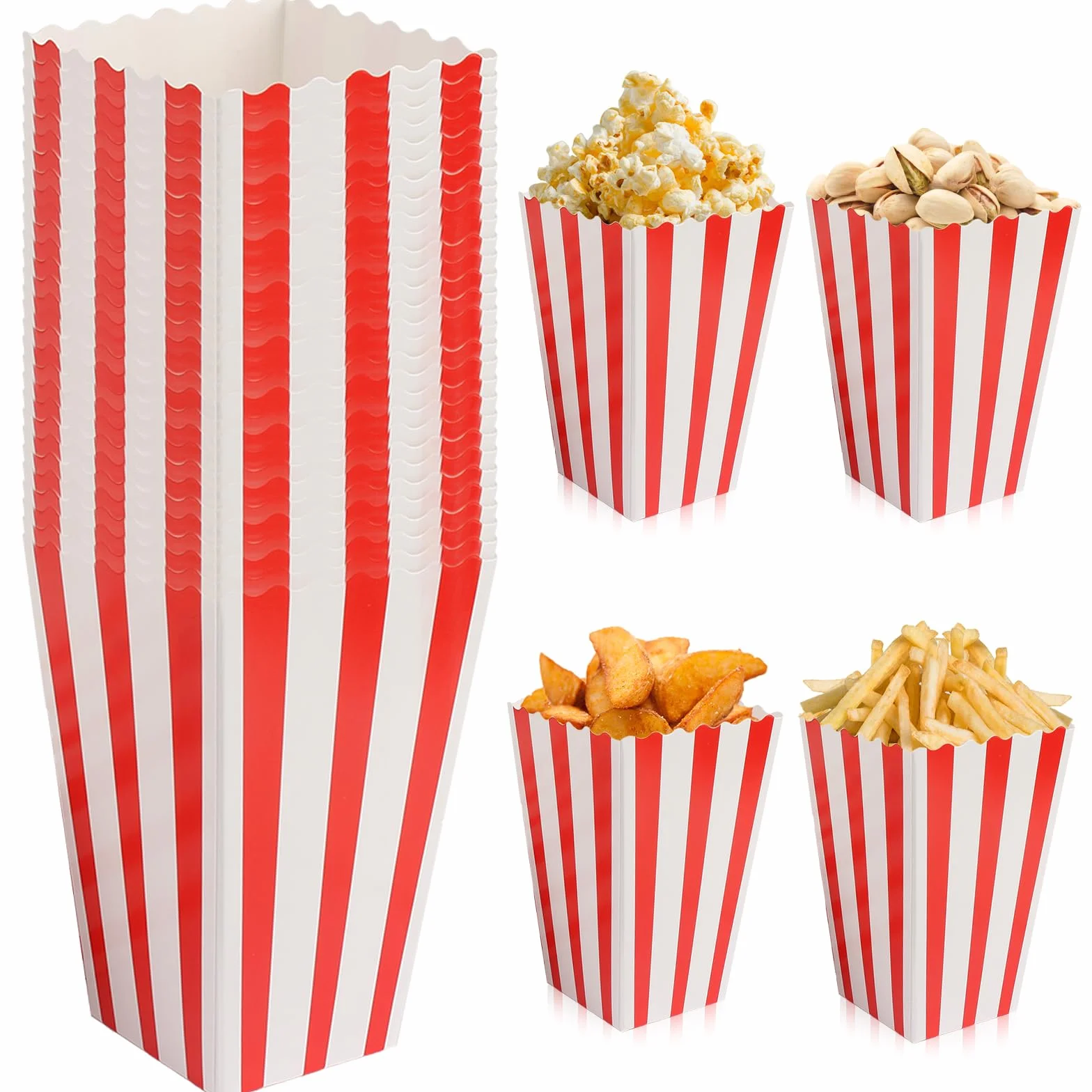 Sacchetti Popcorn Riutilizzabili: Scatole di Cartone per Festa Cinema, Natale, Compleanno