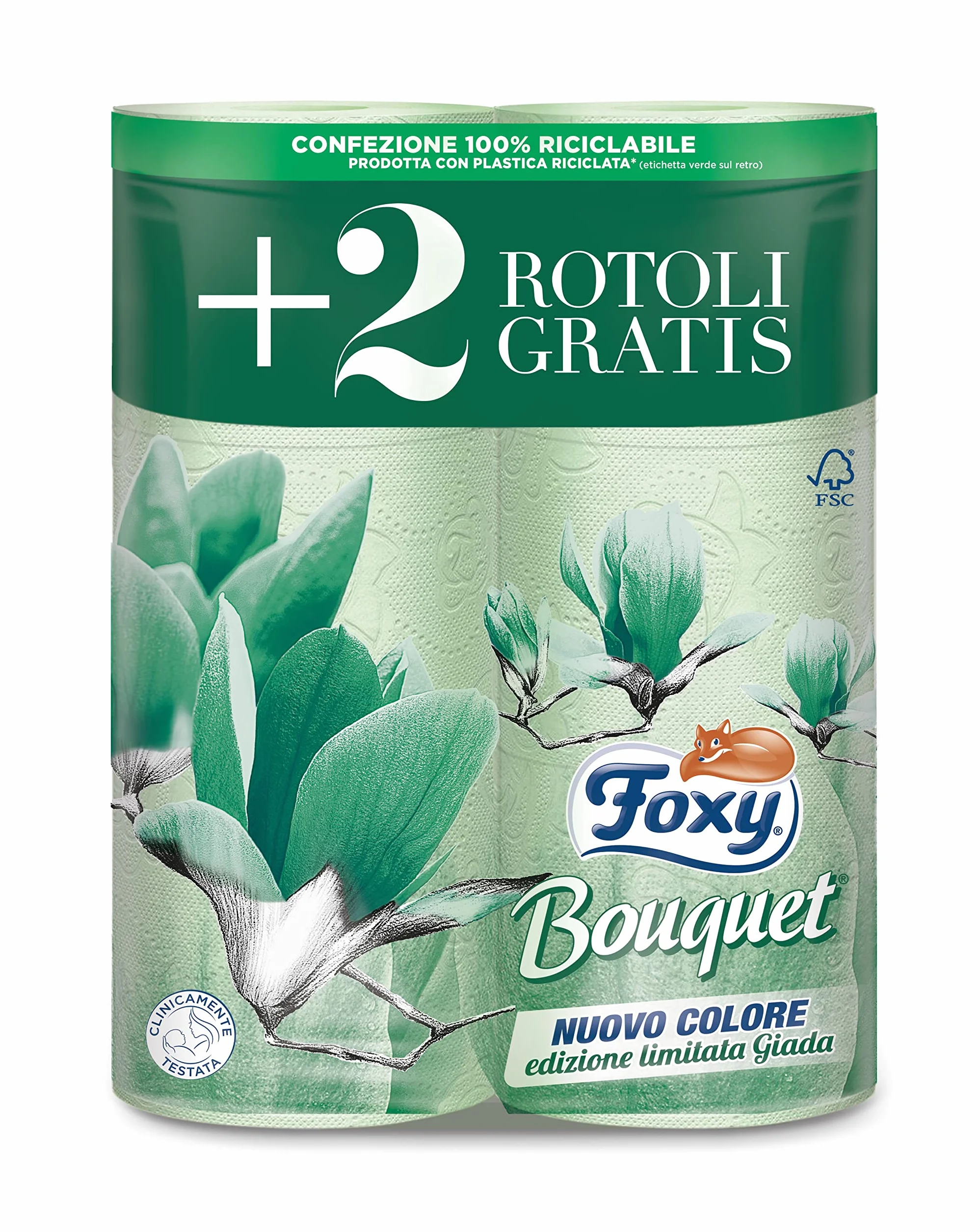 Carta Igienica 3 Veli Colorata Verde Giada Profumata 36 Rotoli