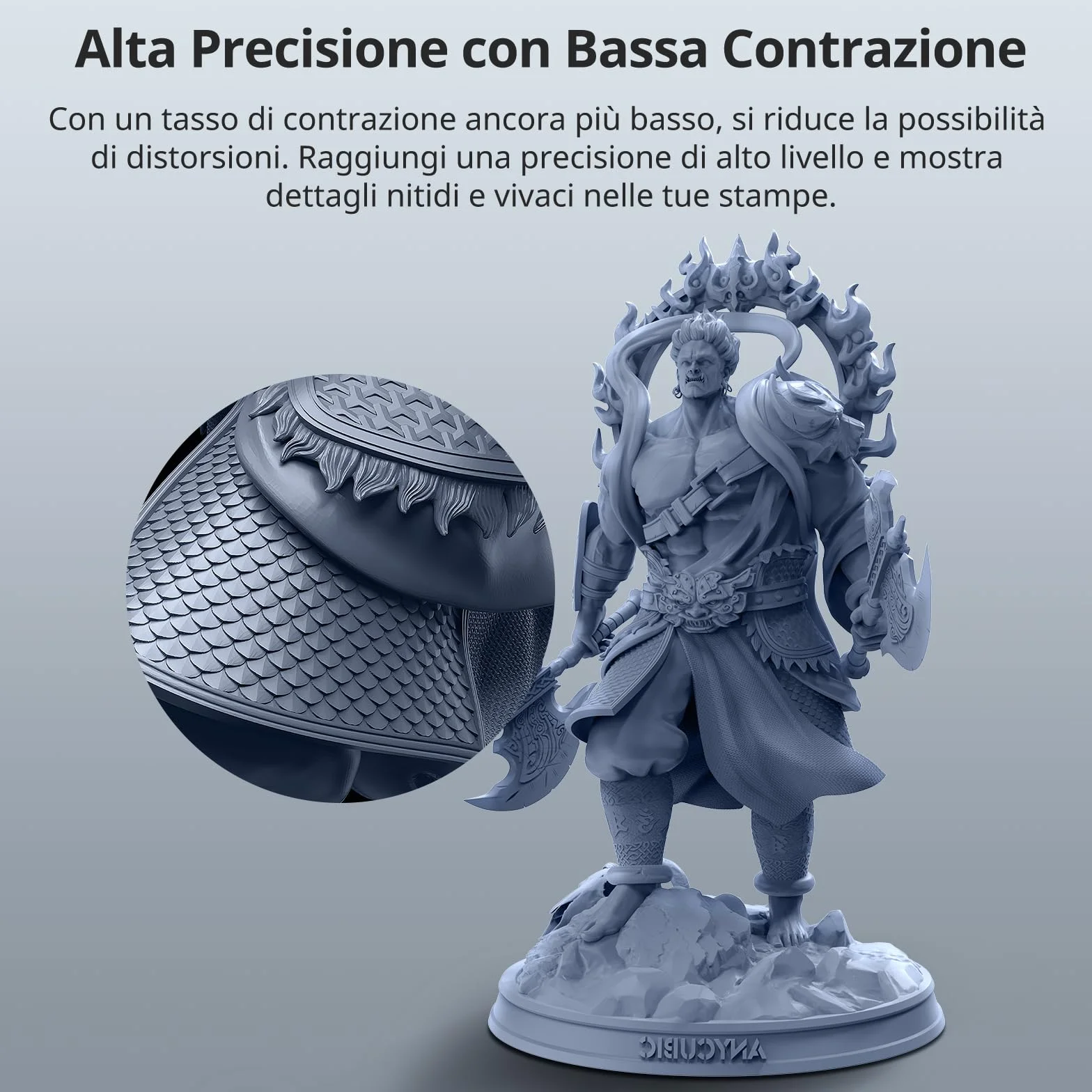 ANYCUBIC Resina Stampante 3D ABS-Like Pro 2 con Maggiore Resistenza e Robustezza, Resina 3D ad Alta Precisione e Ritiro Minimo, Ampiamente Compatibile con Tutte le Stampanti 3D a Resina(Grigio, 1000g)