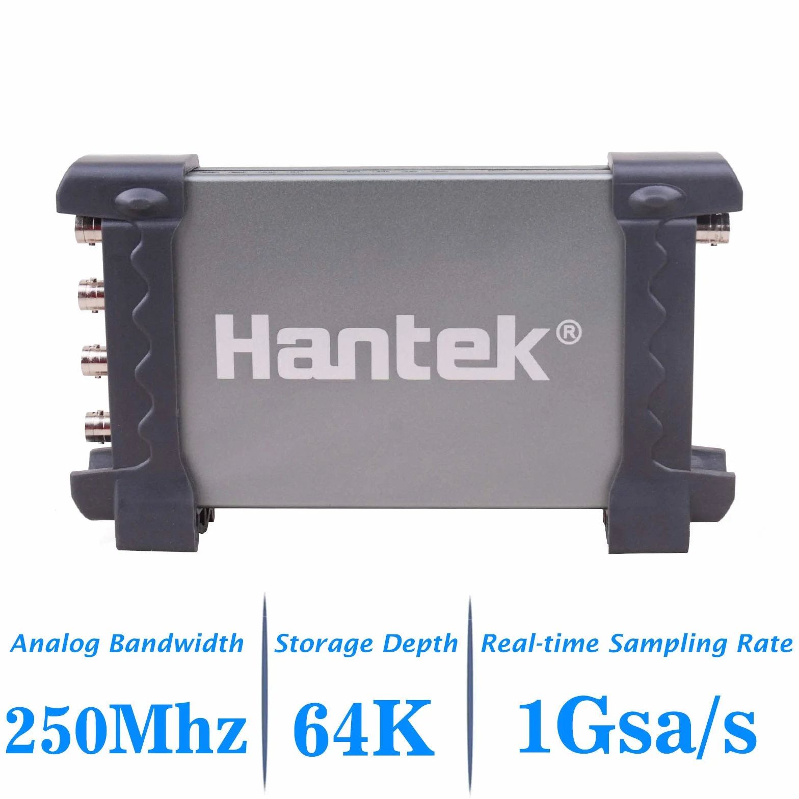 Hantek Oscilloscopio 4CH PC USB, 6074BD 6104BD 6204BD 6254BD 70/100/200/250MHz, larghezza di banda 1Gs/S (250 MHz)