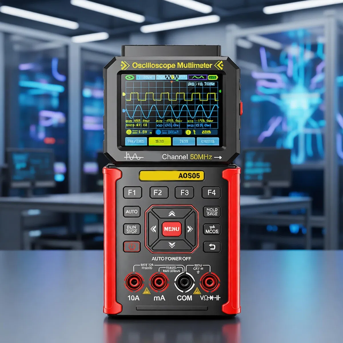 Oscilloscopio palmare a 2 canali ad ampia frequenza 50 MHz Larghezza di banda 200 Msps Frequenza di campionamento per una facile integrazione Tester oscilloscopio