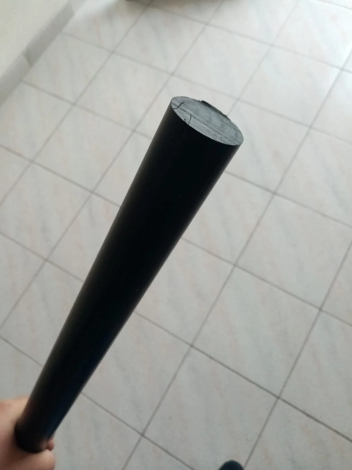 Barra tonda PVC NERO D50X1000mm diametri lunghezze