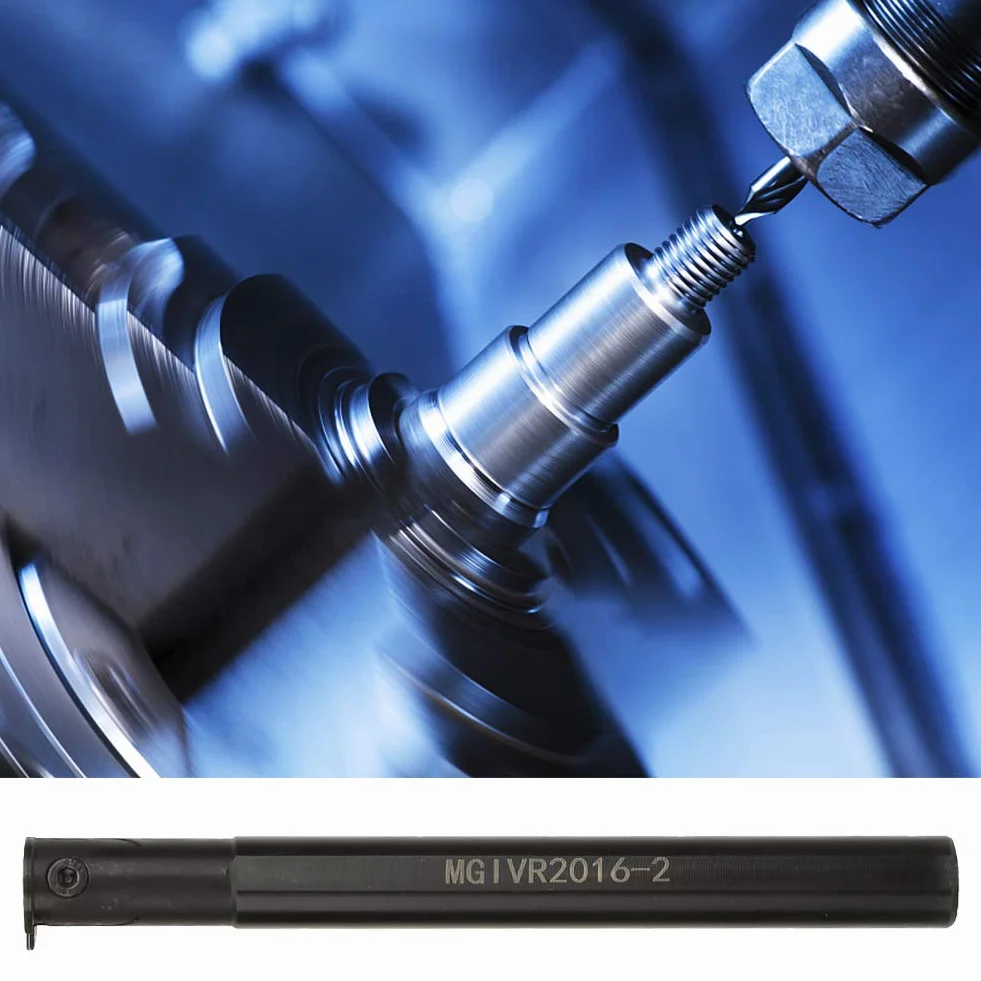 Utensile Filettatura Interna, Utensili Tornitura Interna, MGIVR2016-2 Utensili di Tornitura per Tornio CNC, Barra di Alesatura con Supporto per Scanalatura Filettatura Iinterna da 16 mm con Chiave