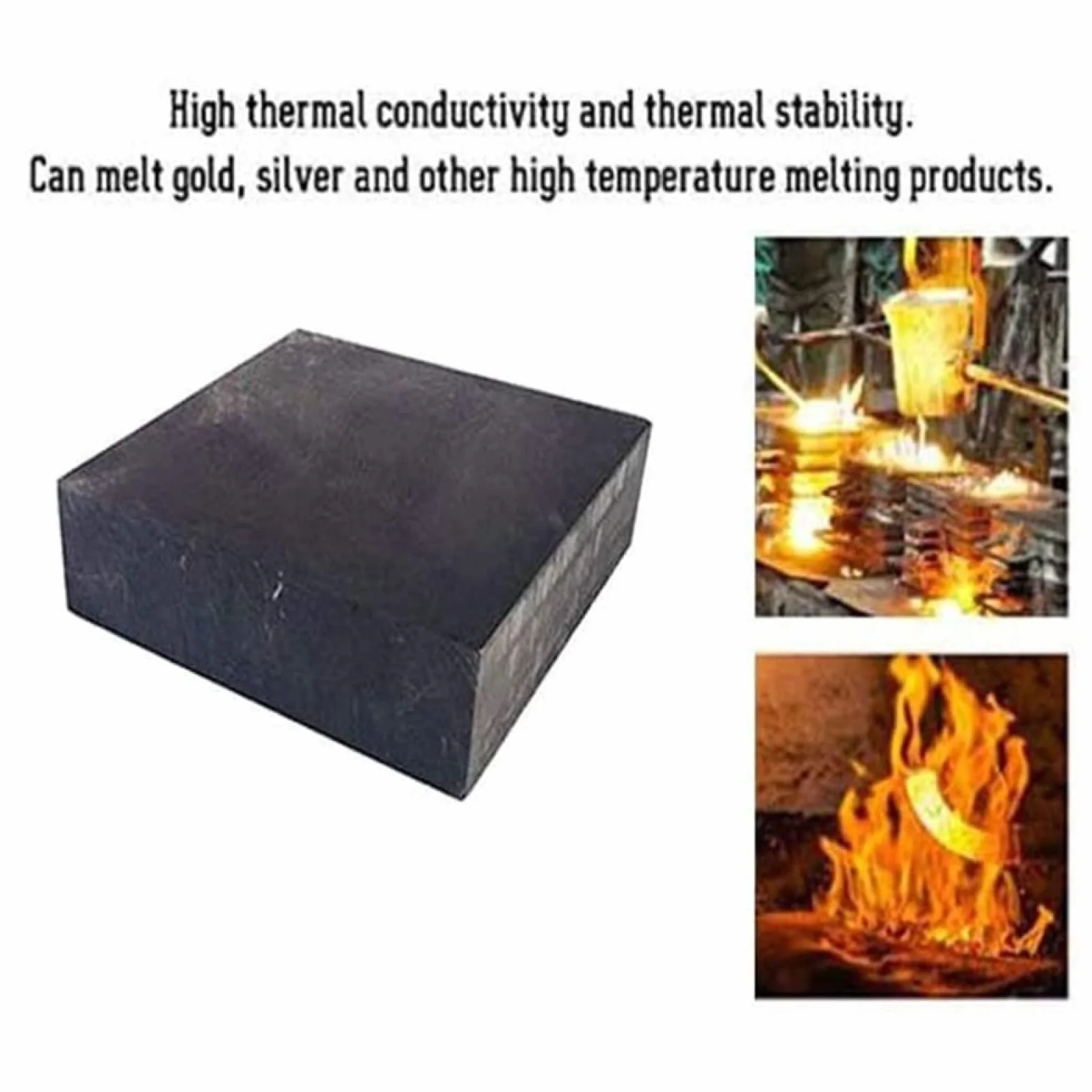 Lastra di grafite ad alta purezza 99,9% 200x100x10 mm per colata di metalli