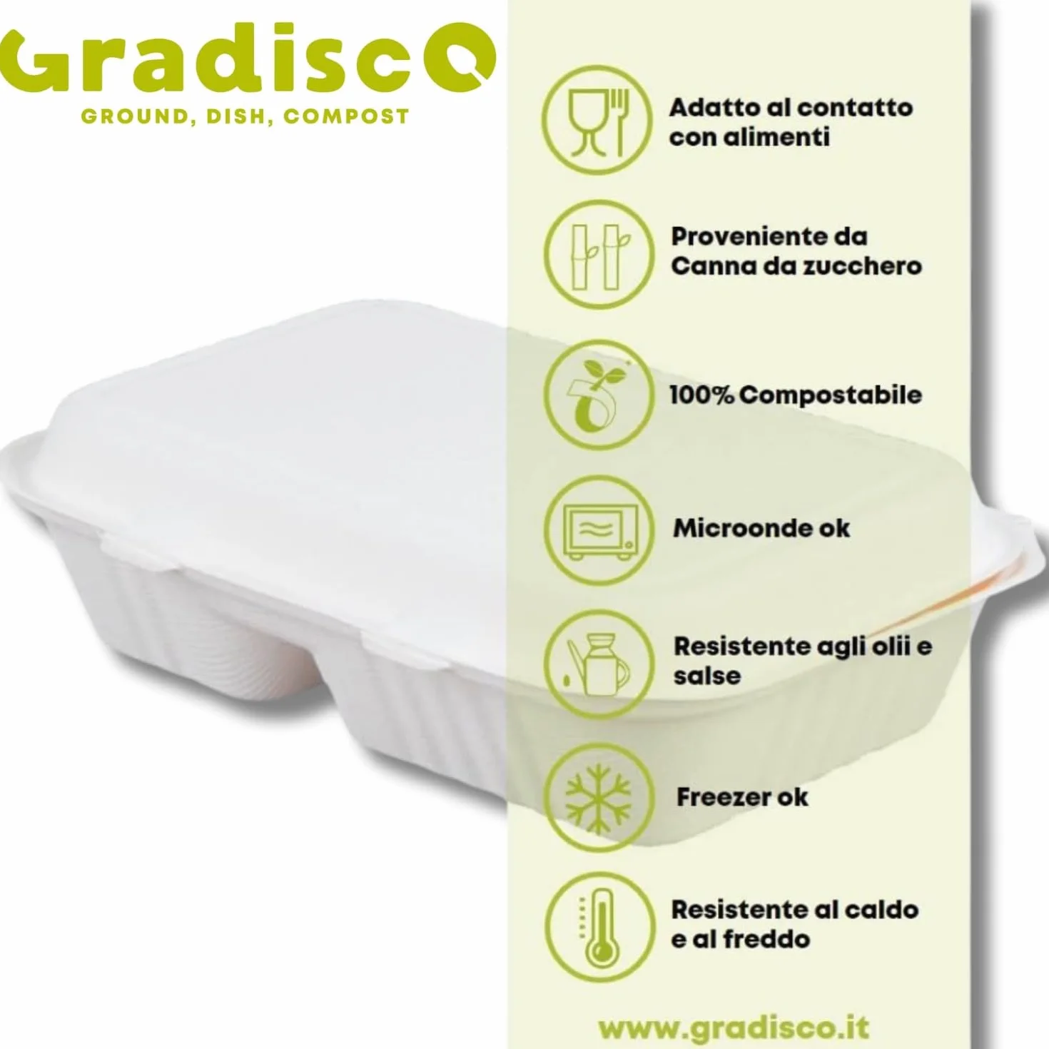 Contenitori Hamburger Patatine Bagassa Biodegradabili 100 Pezzi Burger Box Take Away
