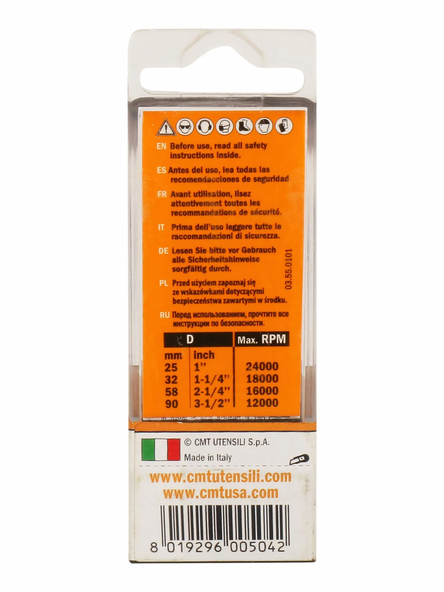 CMT 191.630.11 - FRESA ELICOIDALE Z2 POS. HWM S=6 D=3x12x60 DX