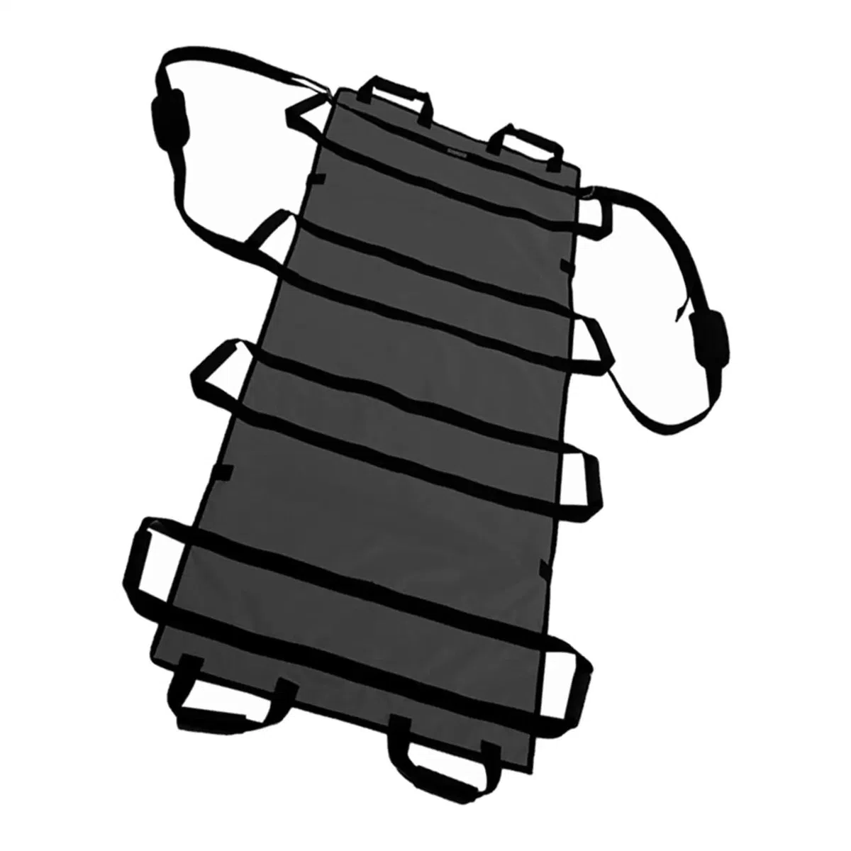 Camilla de traslado de pacientes, almohadilla de rescate de emergencia, Camilla de movilización, almohadilla de posicionamiento para movilidad asistida para Perso, Black-with Shoulder Strap
