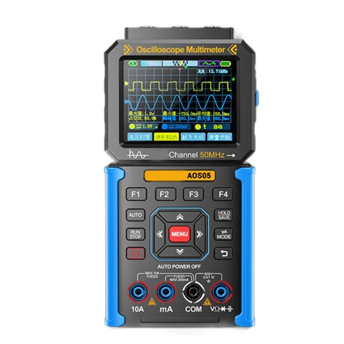 Oscilloscopio palmare a 2 canali ad ampia frequenza 50 MHz Larghezza di banda 200 Msps Frequenza di campionamento per una facile integrazione Tester oscilloscopio