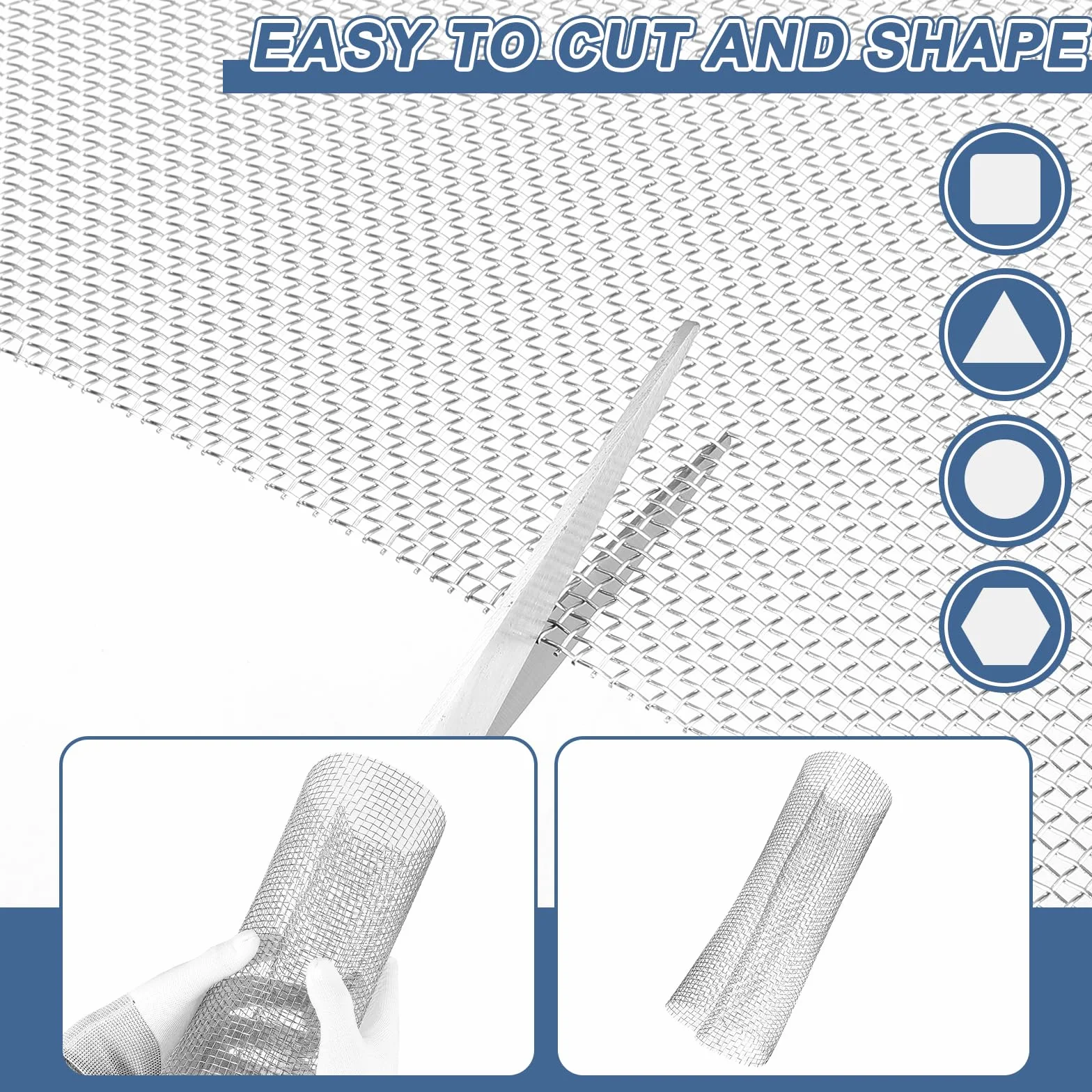 QUARKZMAN 12 Mesh 79" x 10" Rete In Metallo Intrecciata 316 Acciaio Inossidabile Griglia Di Aerazione Filtro Finestra