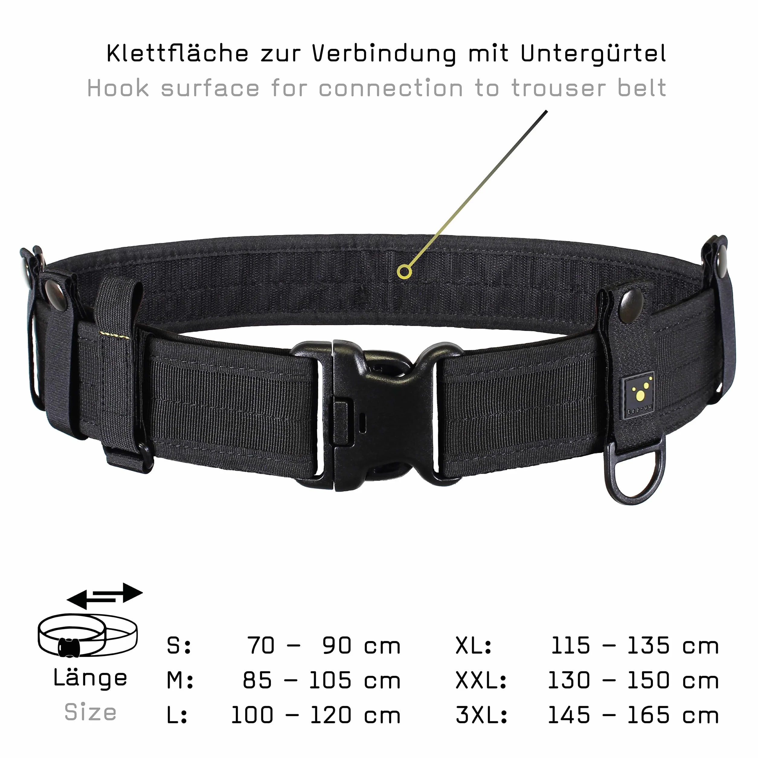 Cinturone per Emergenze BLACK S-XXL