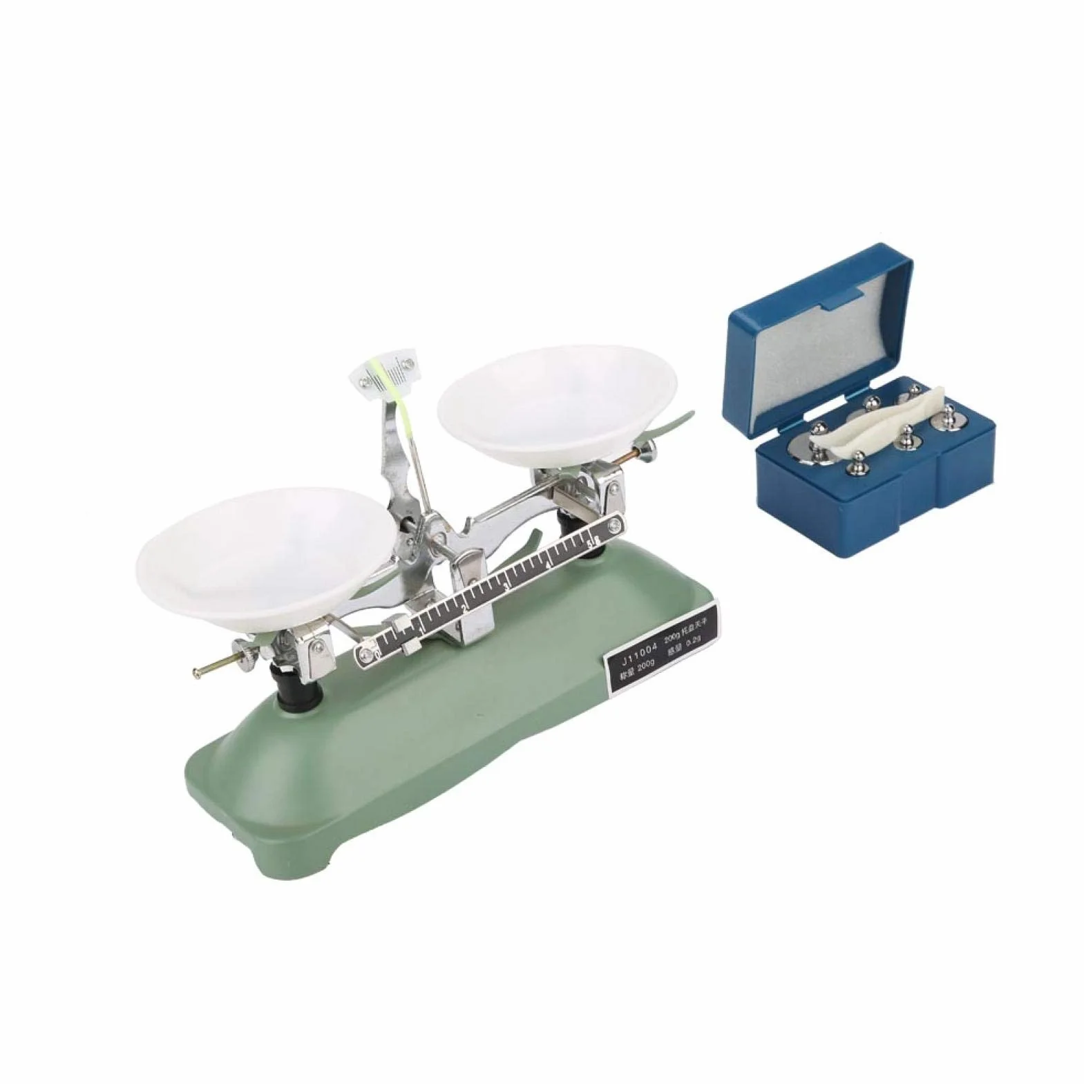 Bilancia Meccanica Bilancia-200g/0.2g Bilancia Meccanica con Vassoio con Pesi per Strumento Didattico di Laboratorio di Fisica Chimica