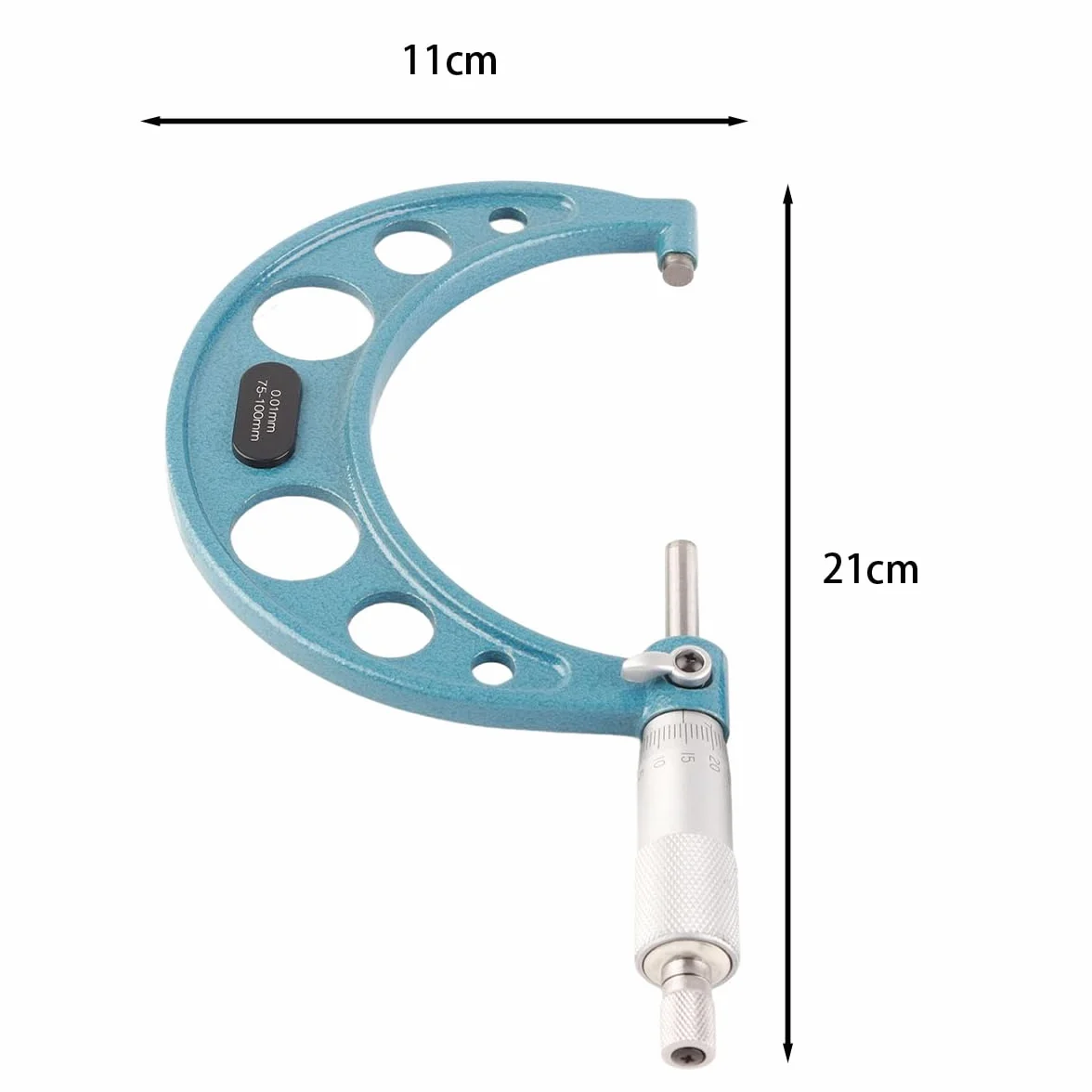 Micrometro 75-100 mm Acciaio al Carbonio Precisione 0,01 mm Scala Pollici