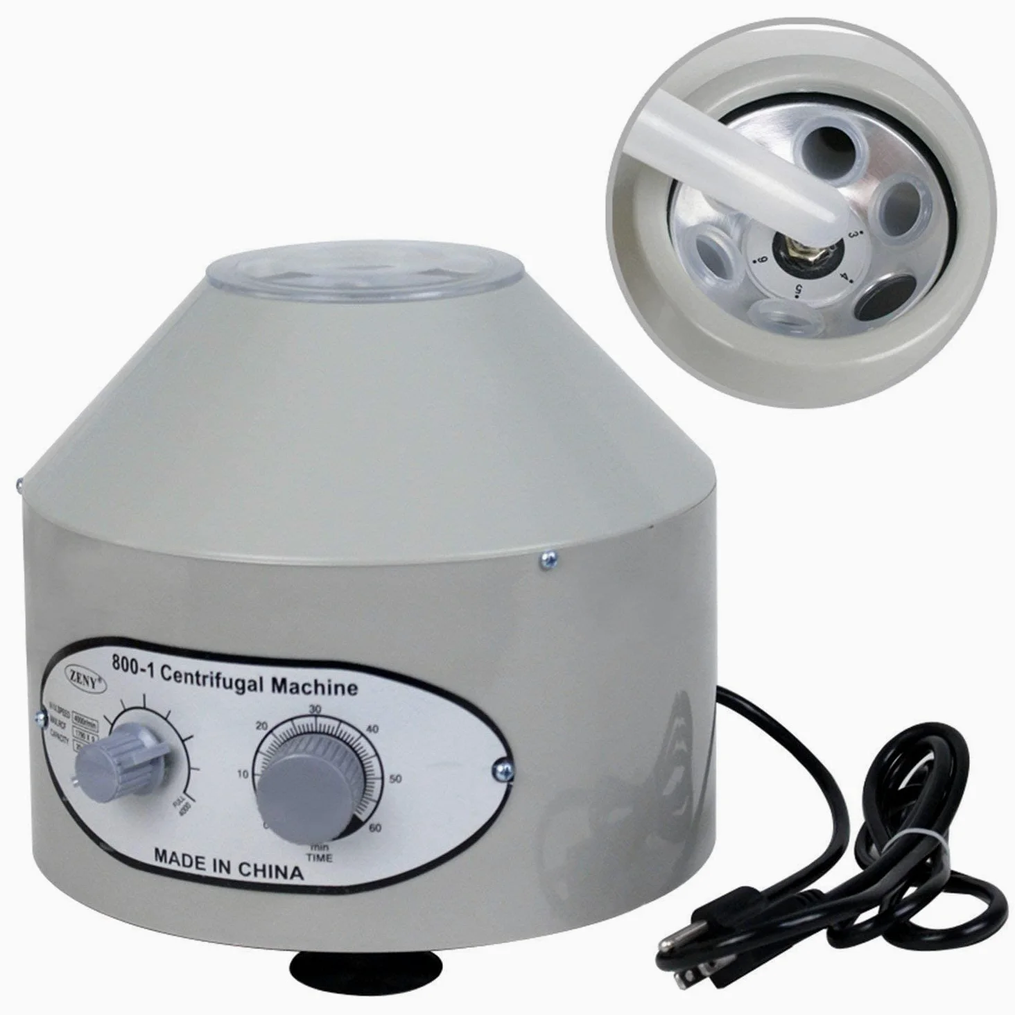 Macchina centrifuga da laboratorio a bassa velocità con timer da 0 a 60 minuti (coperchio da 0 a 4000 giri/min: 20 ml x 6 tubi)
