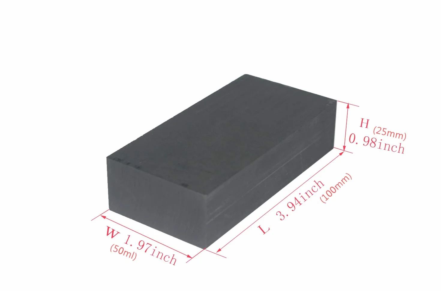 Lingotto Grafite 99,9% Purezza 100x50x25 mm EDM Piastra Fresatura