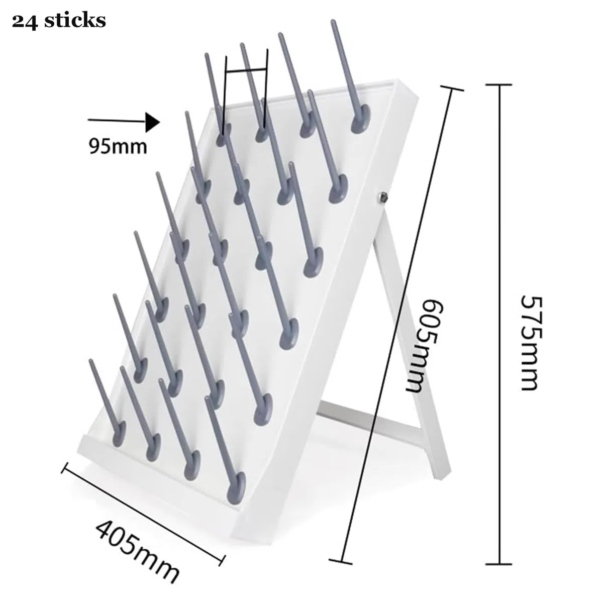 Supporto per Strumenti da Laboratorio, con pioli Rimovibili per vetreria e Bottiglie, Ideale per Utensili da Laboratorio scolastici e per Uso scientifico.