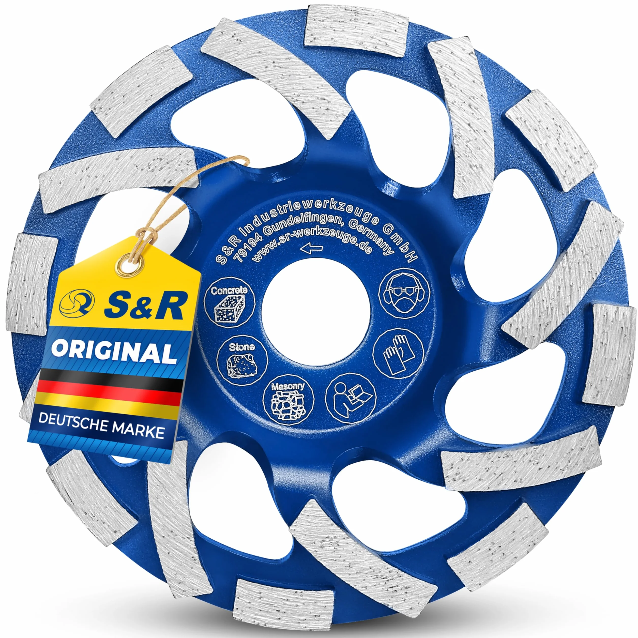 S&R mola a tazza diamantata 125mm per levigare cemento granito pietra