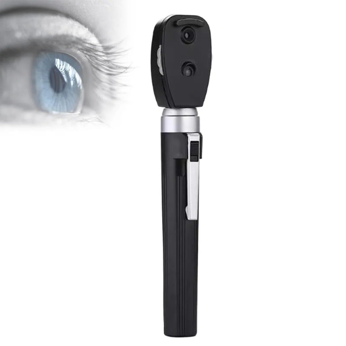 Set diagnostico 3 in 1, oftalmoscopio e otoscopio portatili a LED con ingrandimento 3X, microscopio ottico portatile for uso medico, veterinario e di laboratorio